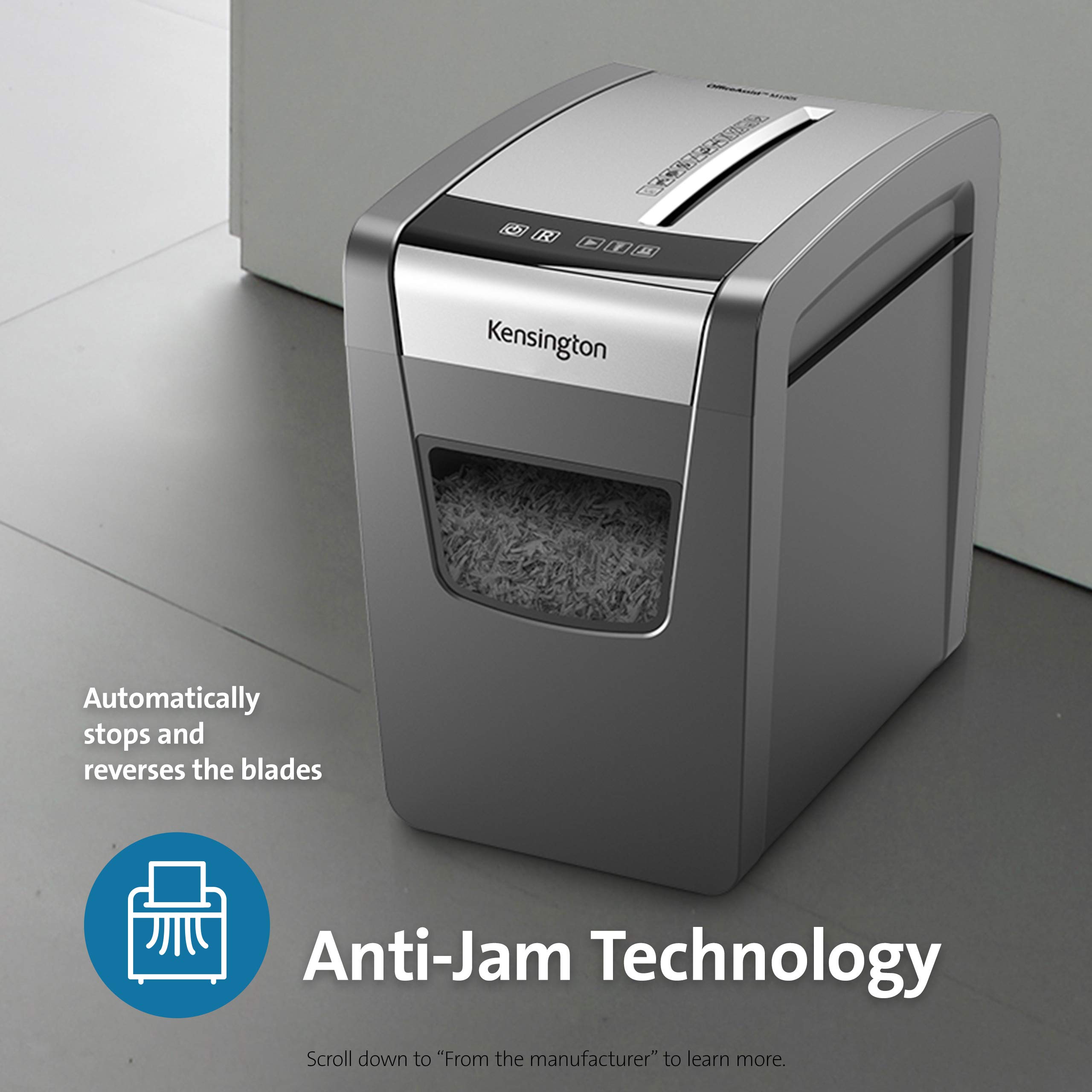 kensington-m100s-crosscut-shredder-k52076am-anti-jam-10-sheet-6-gallon-bin image 3