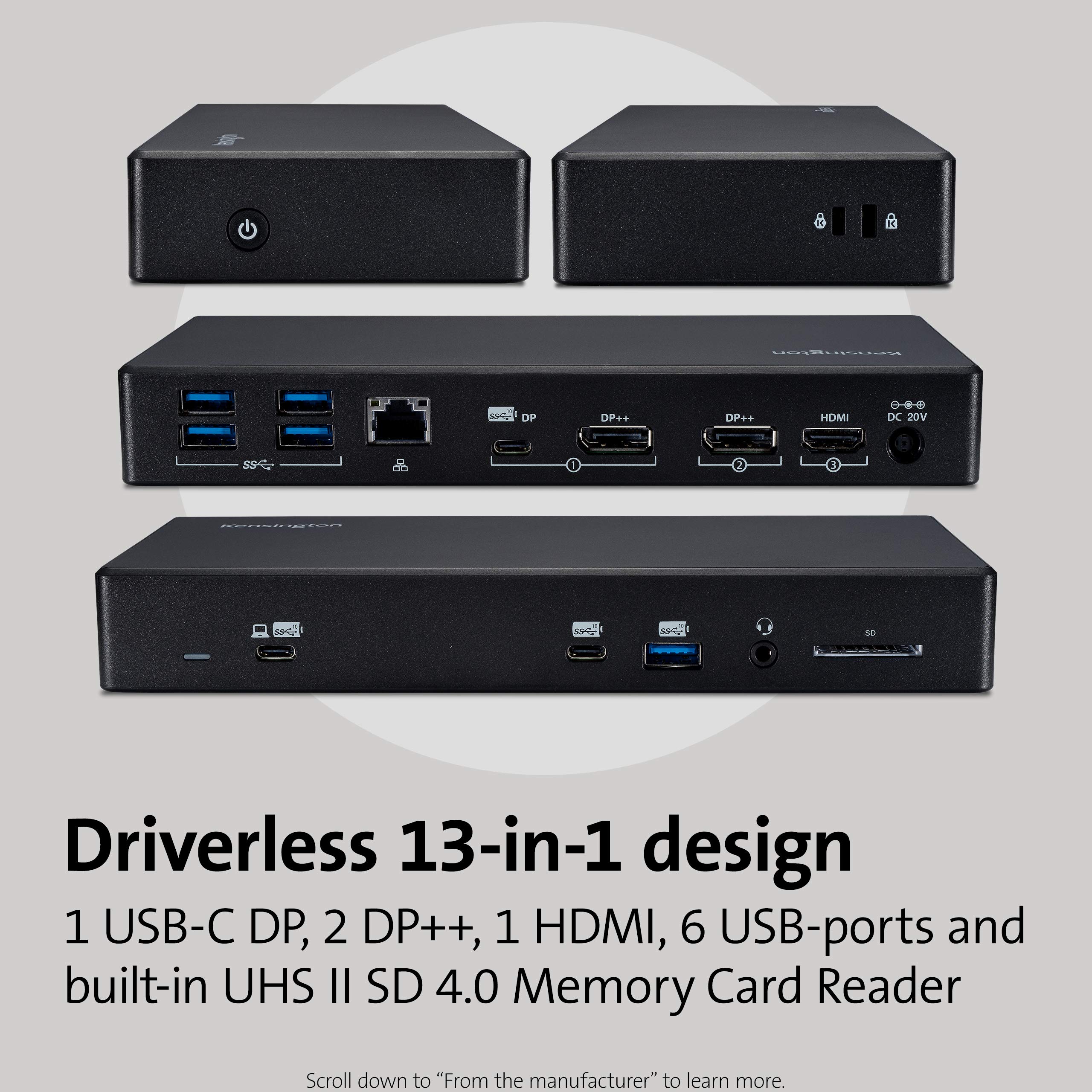 kensington-sd4850p-usb-c-docking-station-for-dell-hp-lenovo-surface-pixelbook-pi image 2