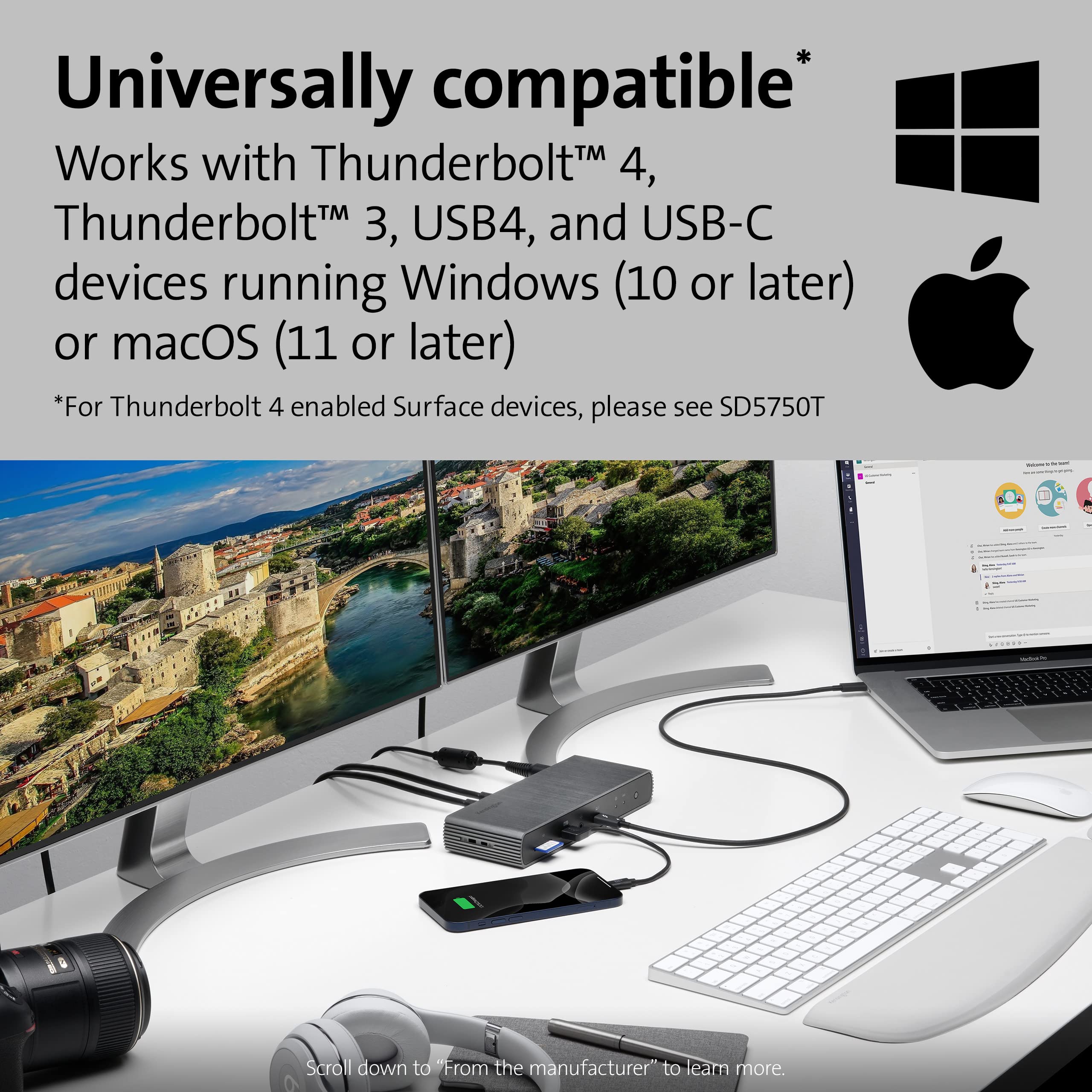kensington-sd5700t-thunderbolt-4-docking-station-k35175na-dual-4k-90w-pd-for-win image 5