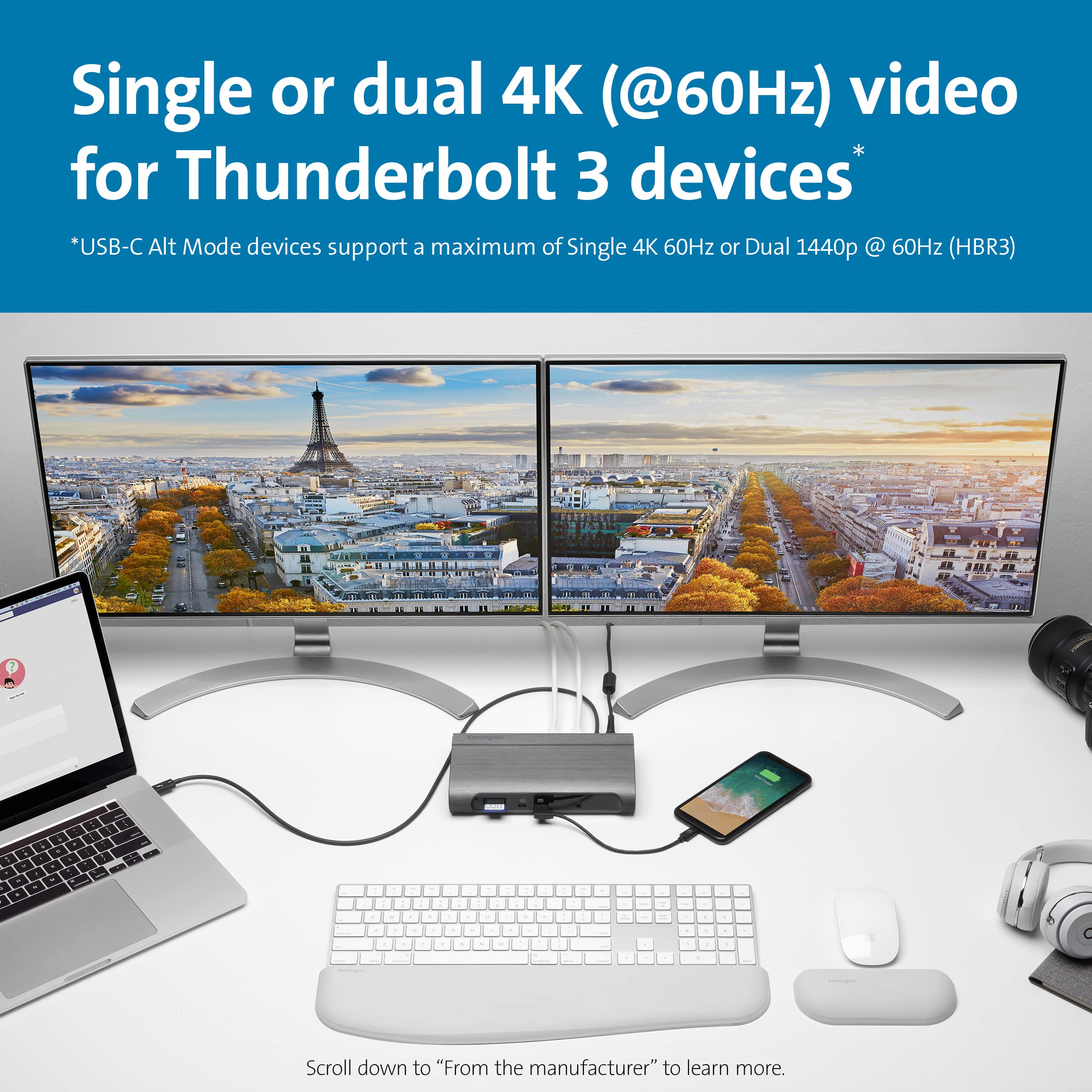kensington-sd5600t-14-in-1-thunderbolt-3-dock-dual-4k-60hz-96w-charging-thunderb image 4