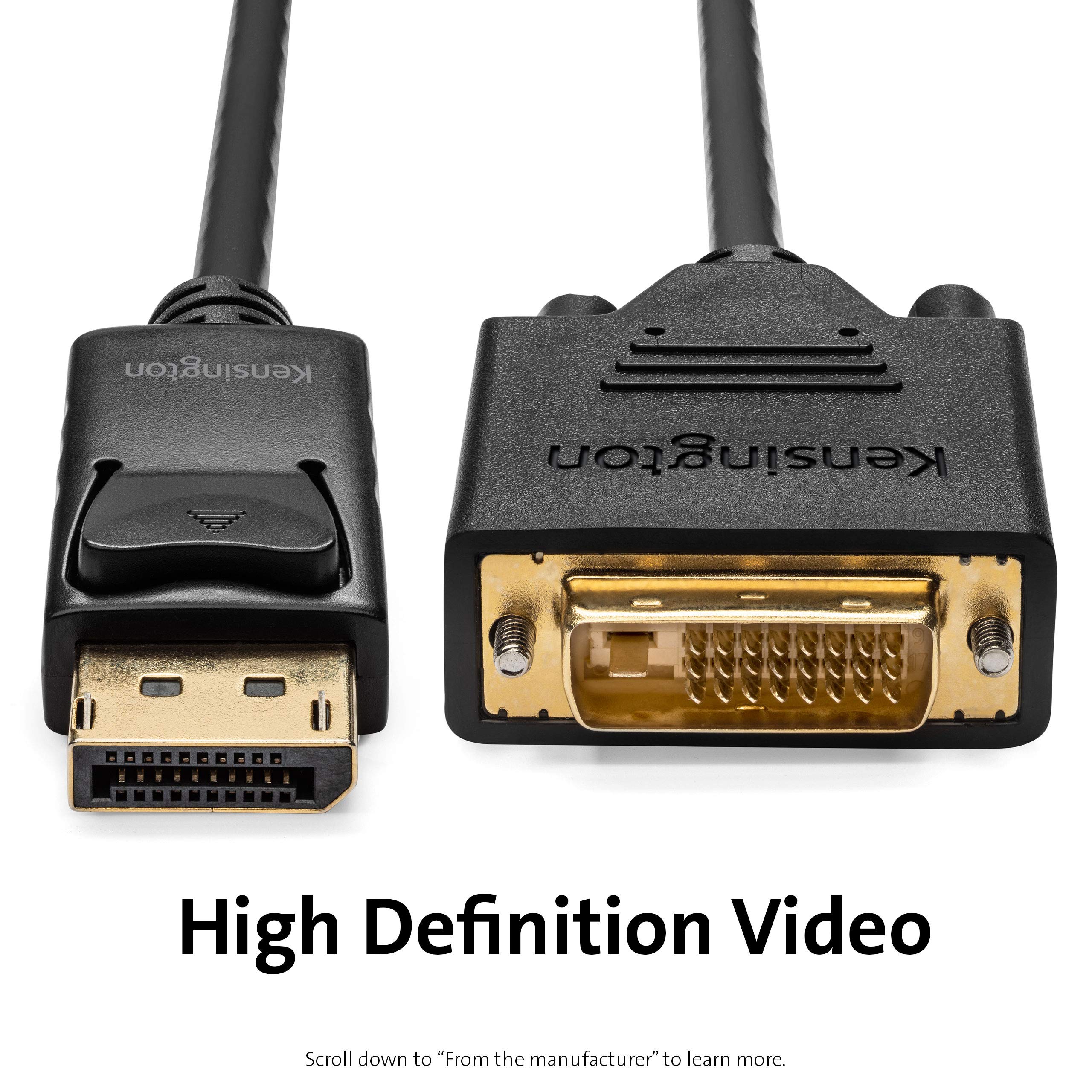 kensington-displayport-1-2-to-dvi-d-cable-6ft-k33023ww image 2