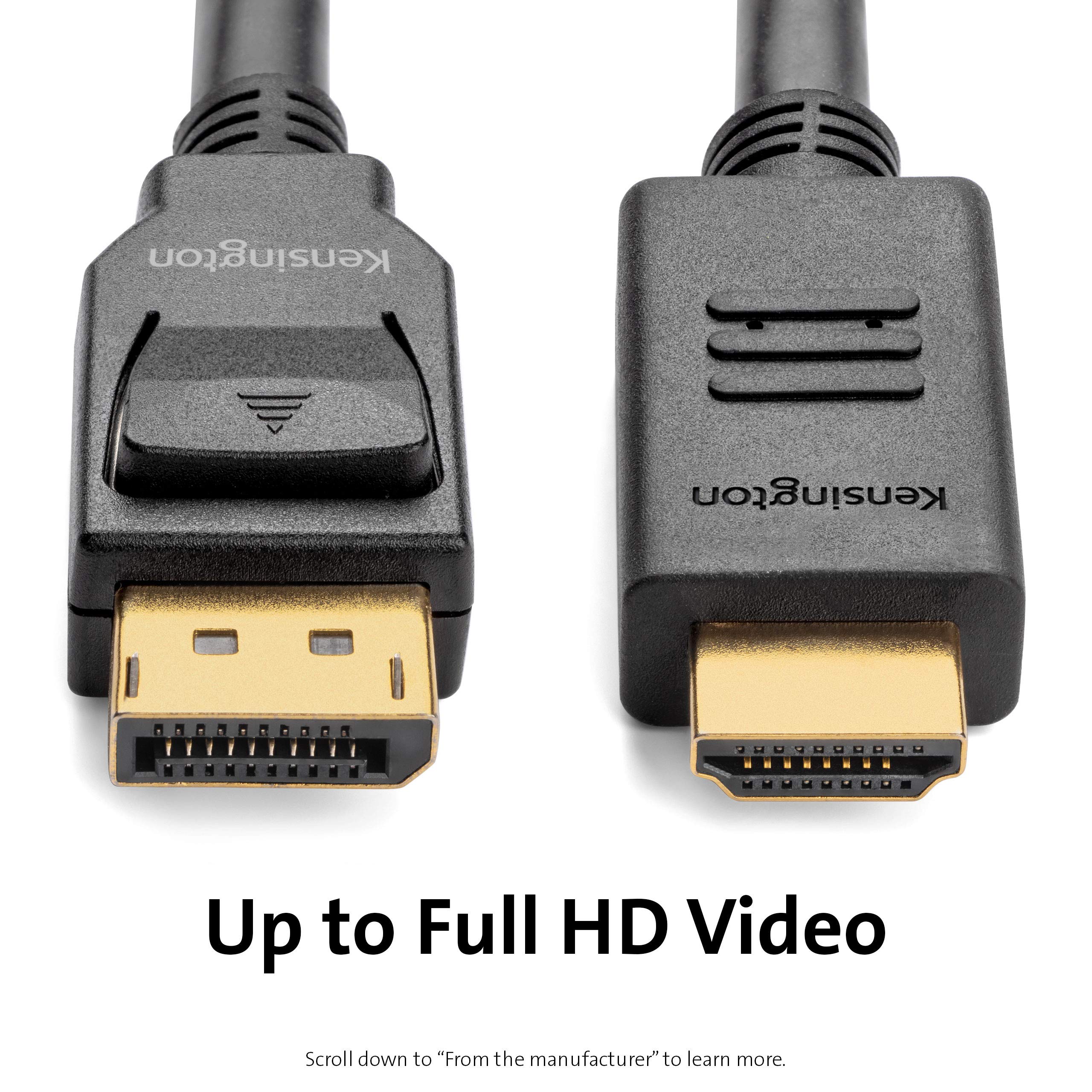 kensington-displayport-1-2-to-hdmi-1-4-cable-6ft-k33025ww image 2