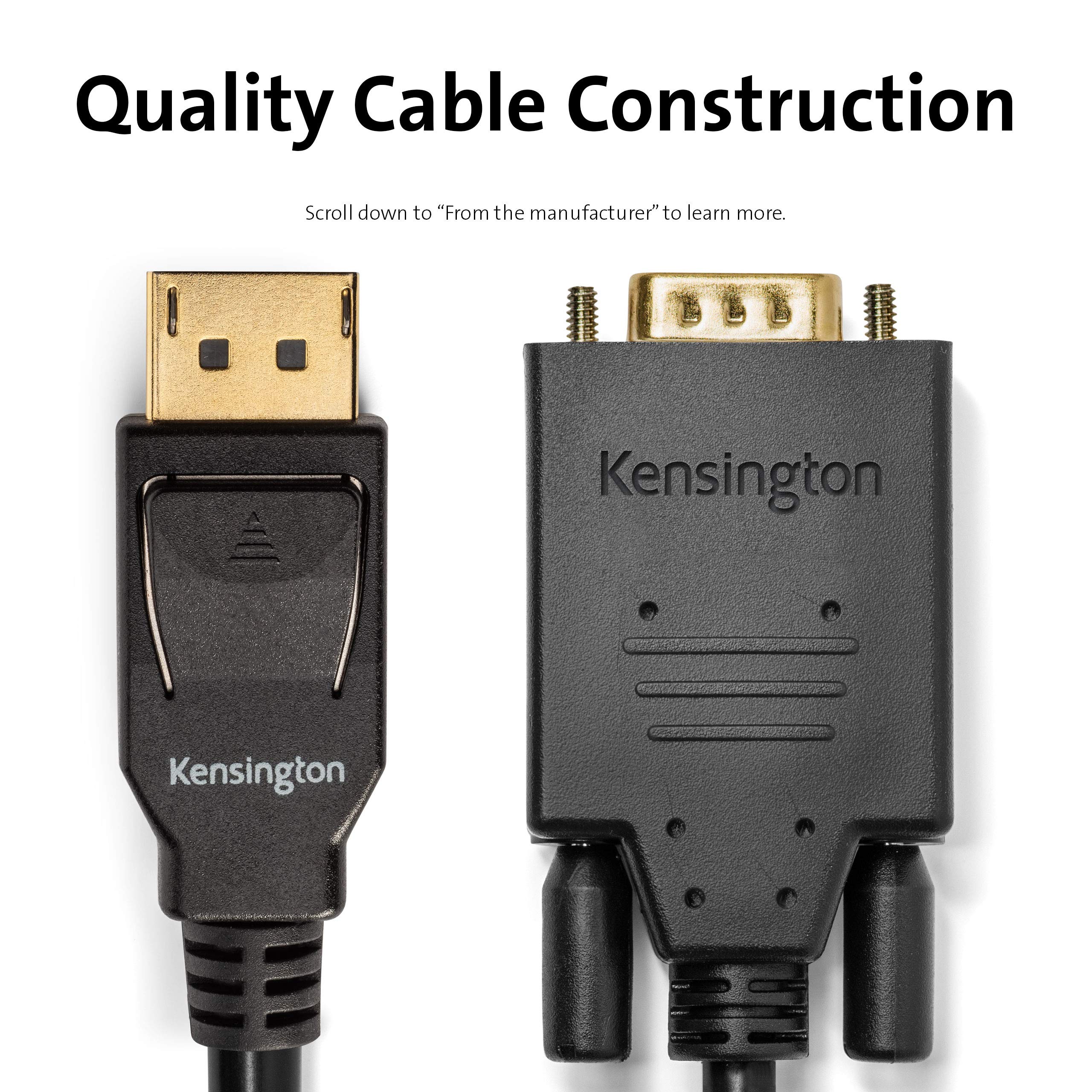 kensington-displayport-to-vga-cable-6ft-k33024ww image 3
