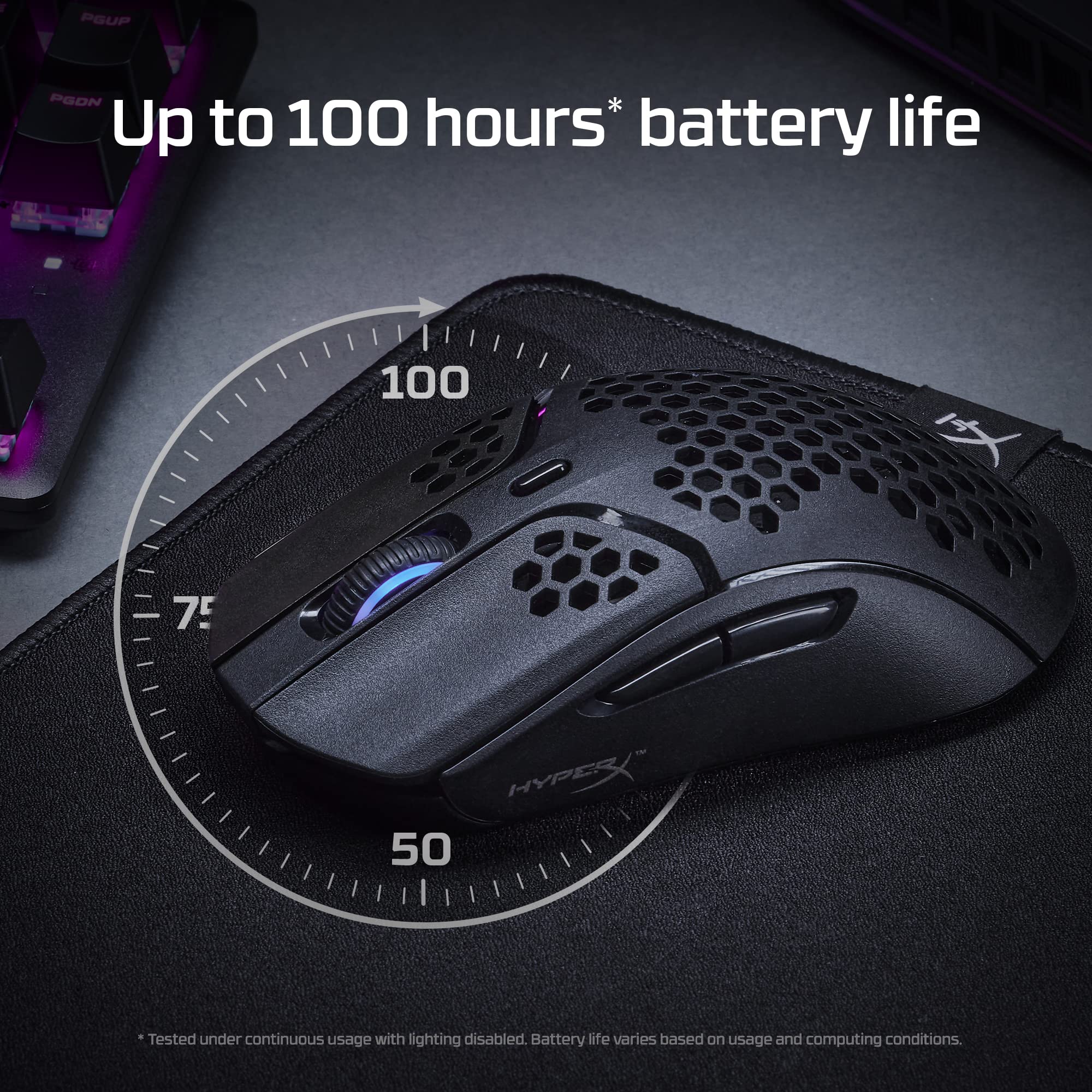hyperx-pulsefire-haste-wireless-gaming-mouse-ultra-lightweight-61g-100-hour-batt image 2
