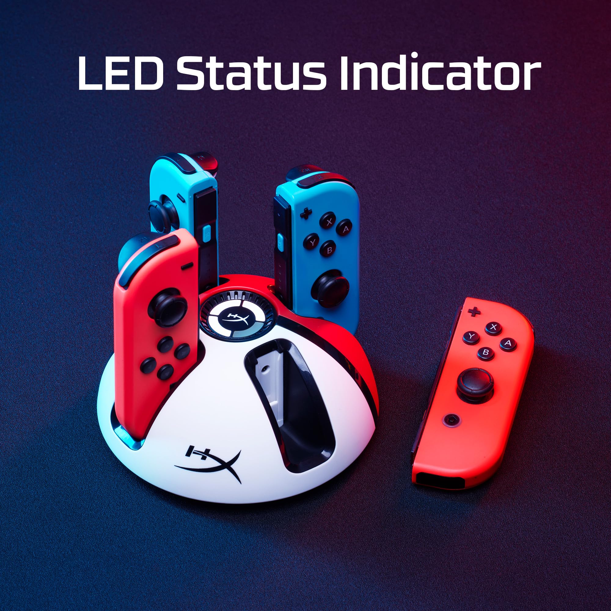 hyperx-chargeplay-quad-2-joy-con-charging-station-for-nintendo-switch-fast-charg image 4