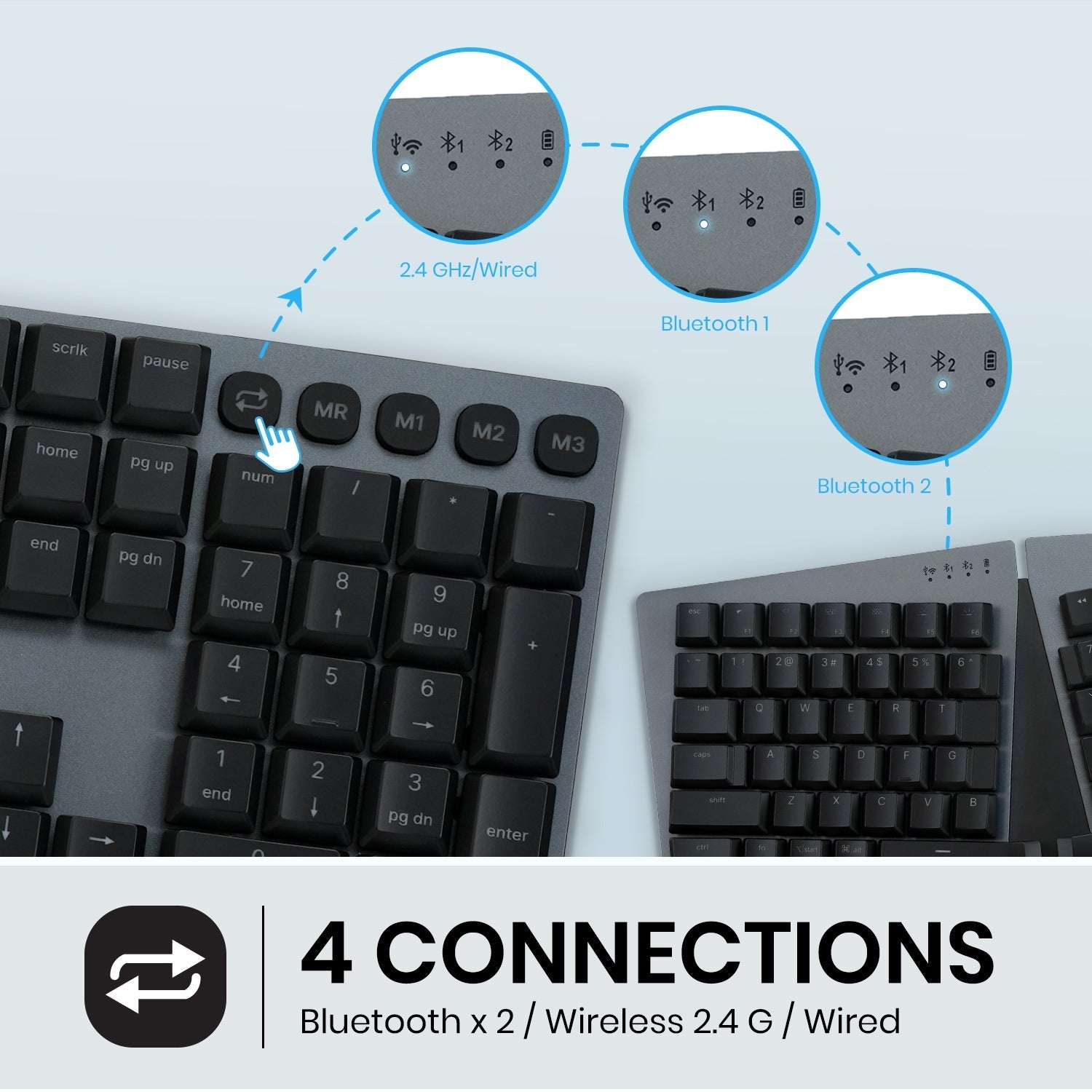 perixx-periboard-835-wireless-ergo-mechanical-keyboard image 5