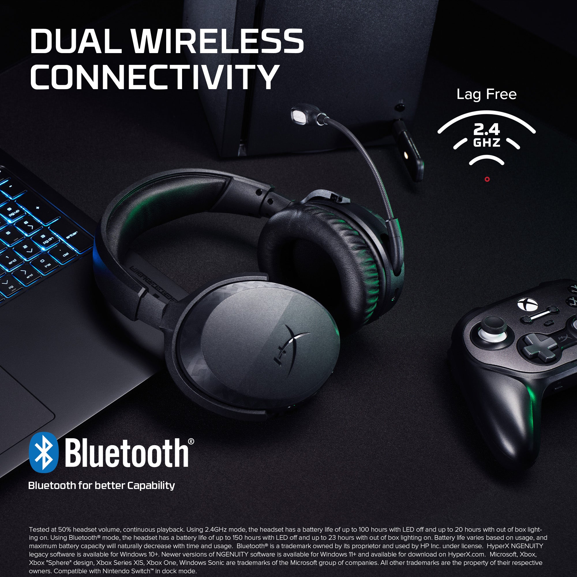 hyperx-cloudx-stinger-3-wireless-gaming-headset-for-xbox-80-hour-battery-dual-wi image 3