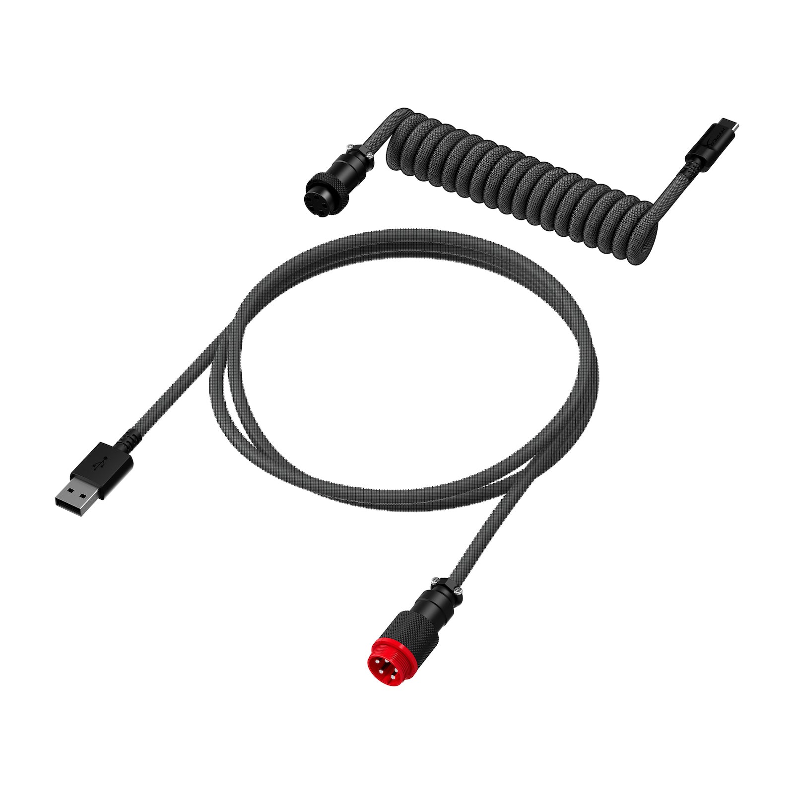 hyperx-usb-c-coiled-keyboard-cable-durable-aesthetic-multiple-colors image 2