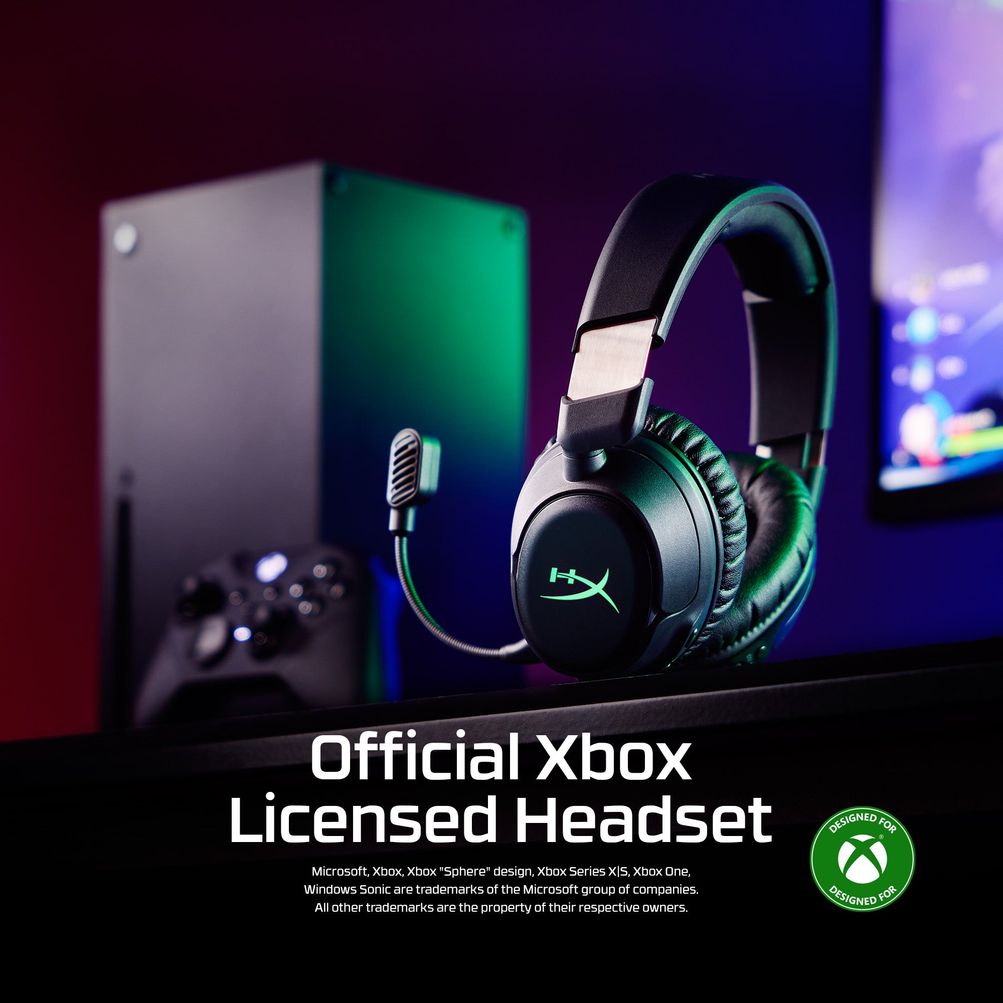 hyperx-cloudx-flight-2-wireless-gaming-headset-for-xbox-rgb-100-hour-battery-blu image 3