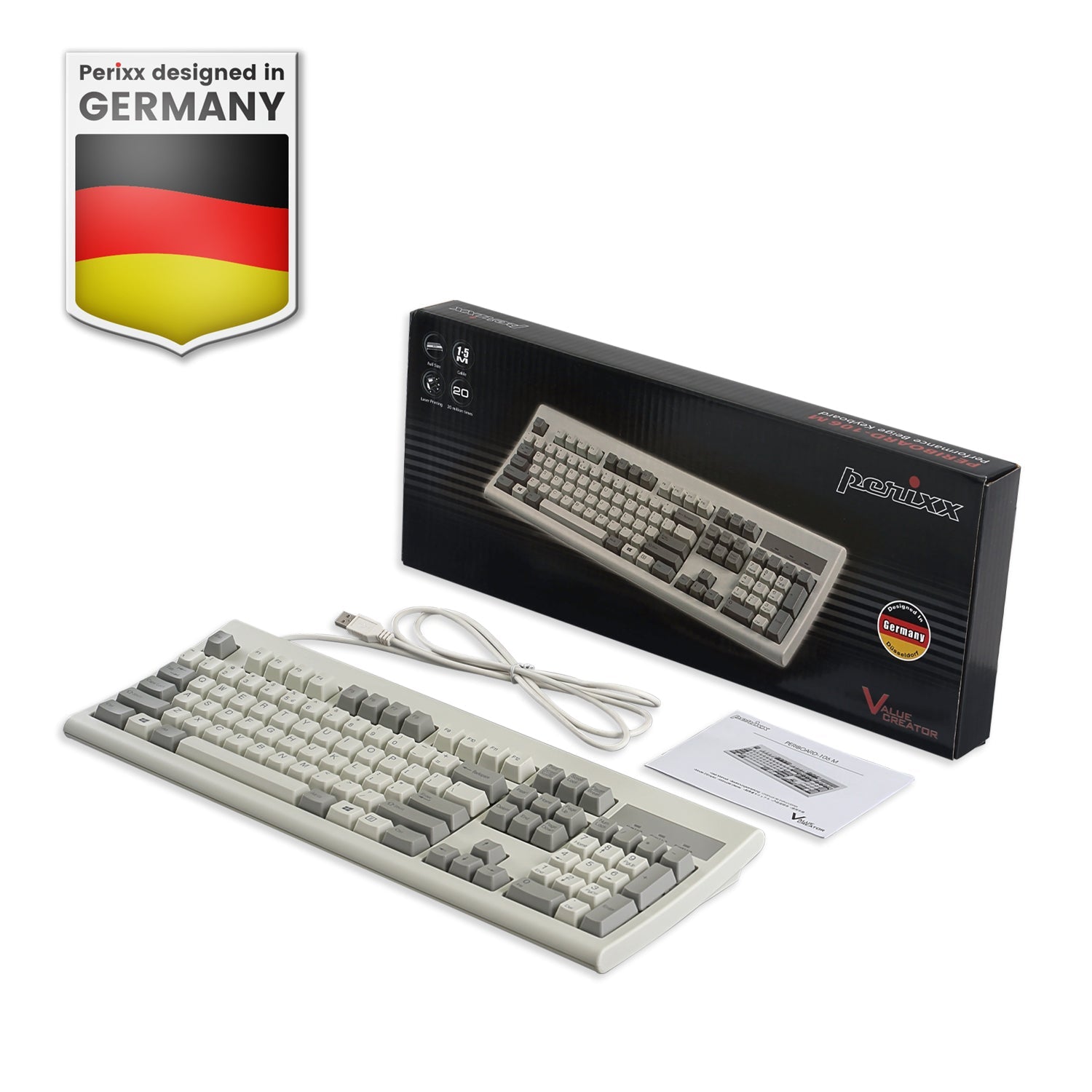 perixx-periboard-106-wired-performance-full-size-keyboard-retro-design image 7