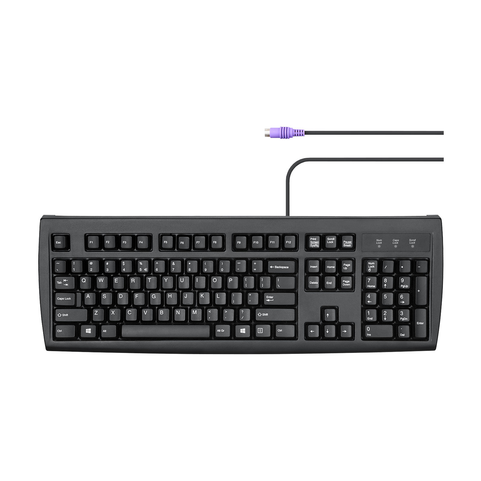perixx-periboard-107-wired-ps-2-full-size-keyboard-with-ergonomic-curve image 1