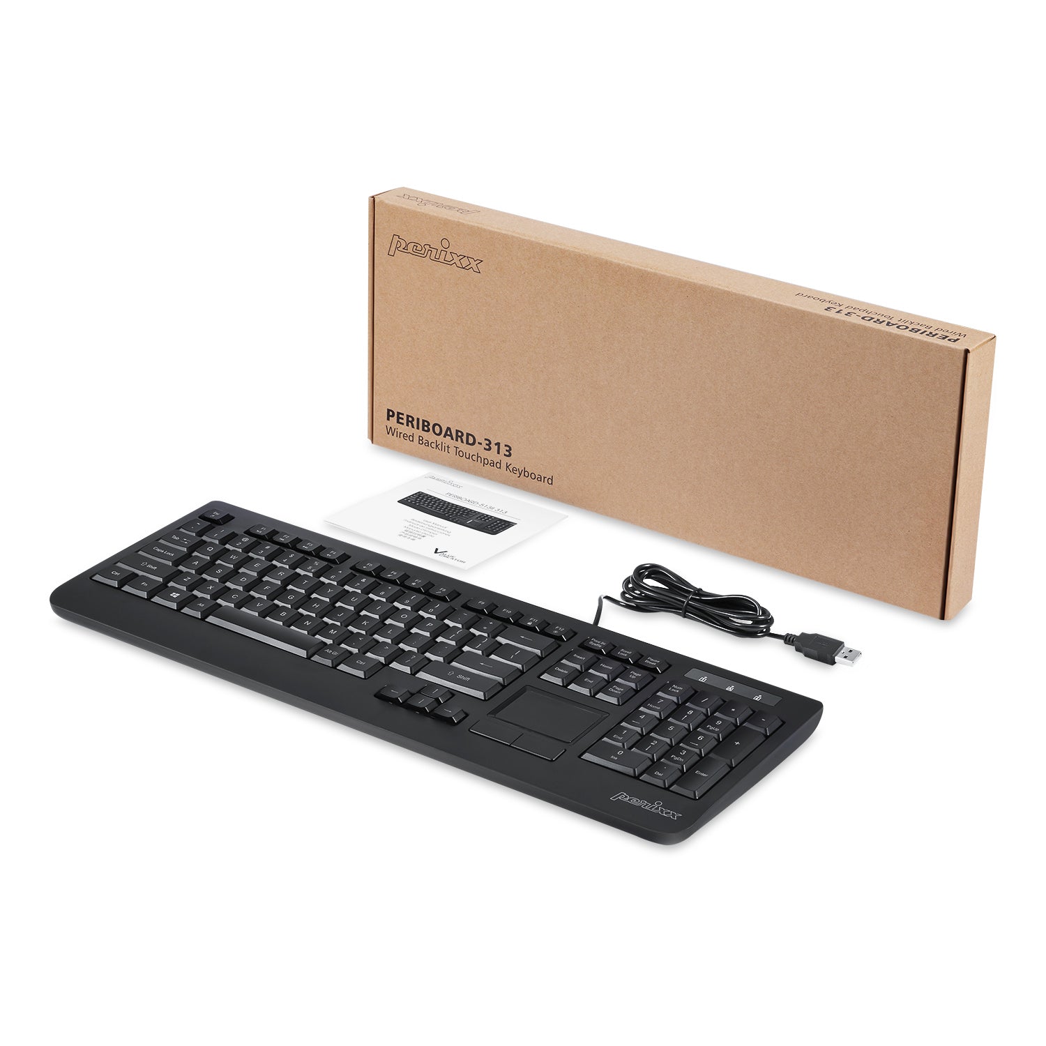 perixx-periboard-313-wired-backlit-touchpad-keyboard-with-extra-usb-ports image 5