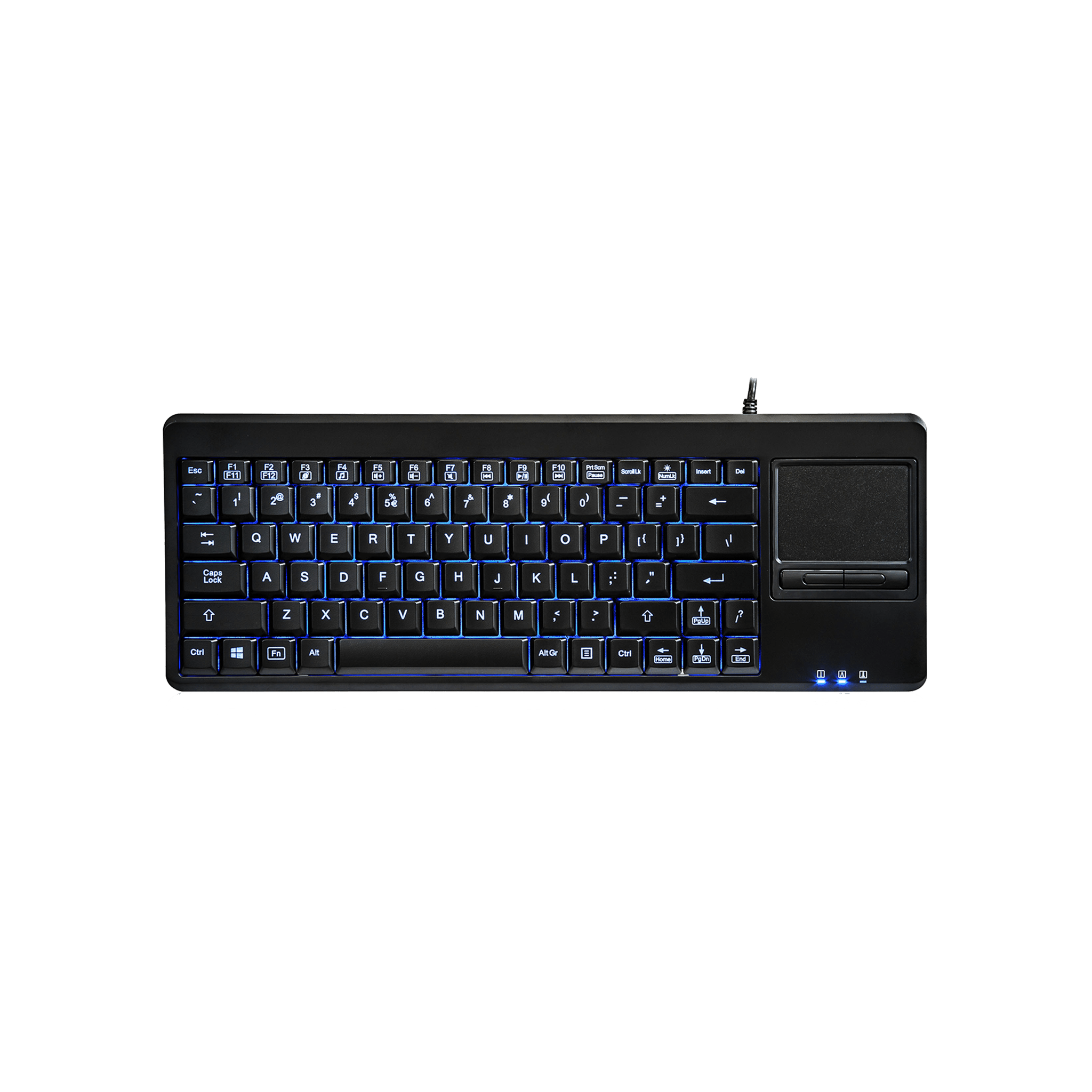 perixx-periboard-315-wired-backlit-touchpad-compact-keyboard-with-extra-usb-port image 1