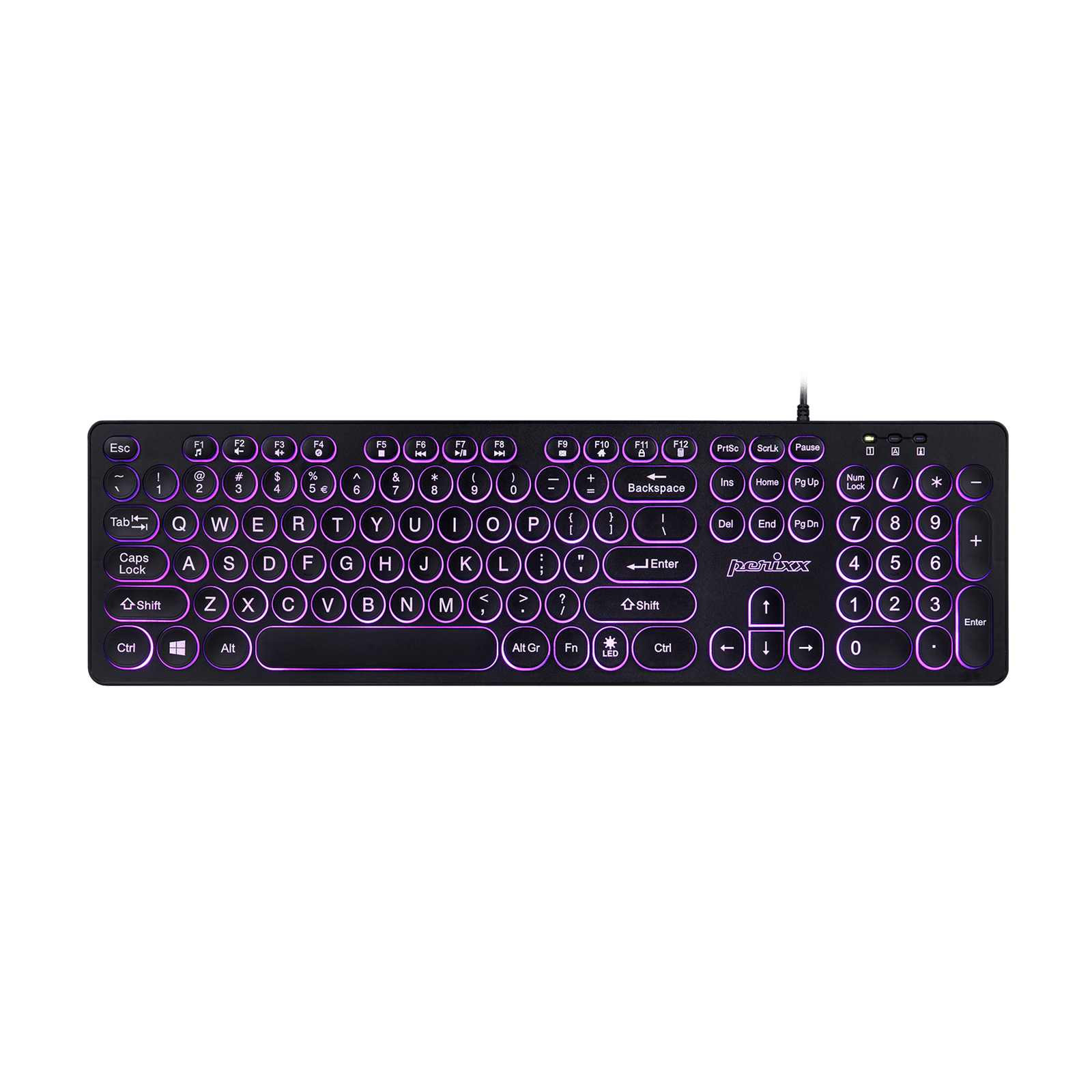 perixx-periboard-317r-wired-backlit-standard-keyboard-with-rounded-keys image 1