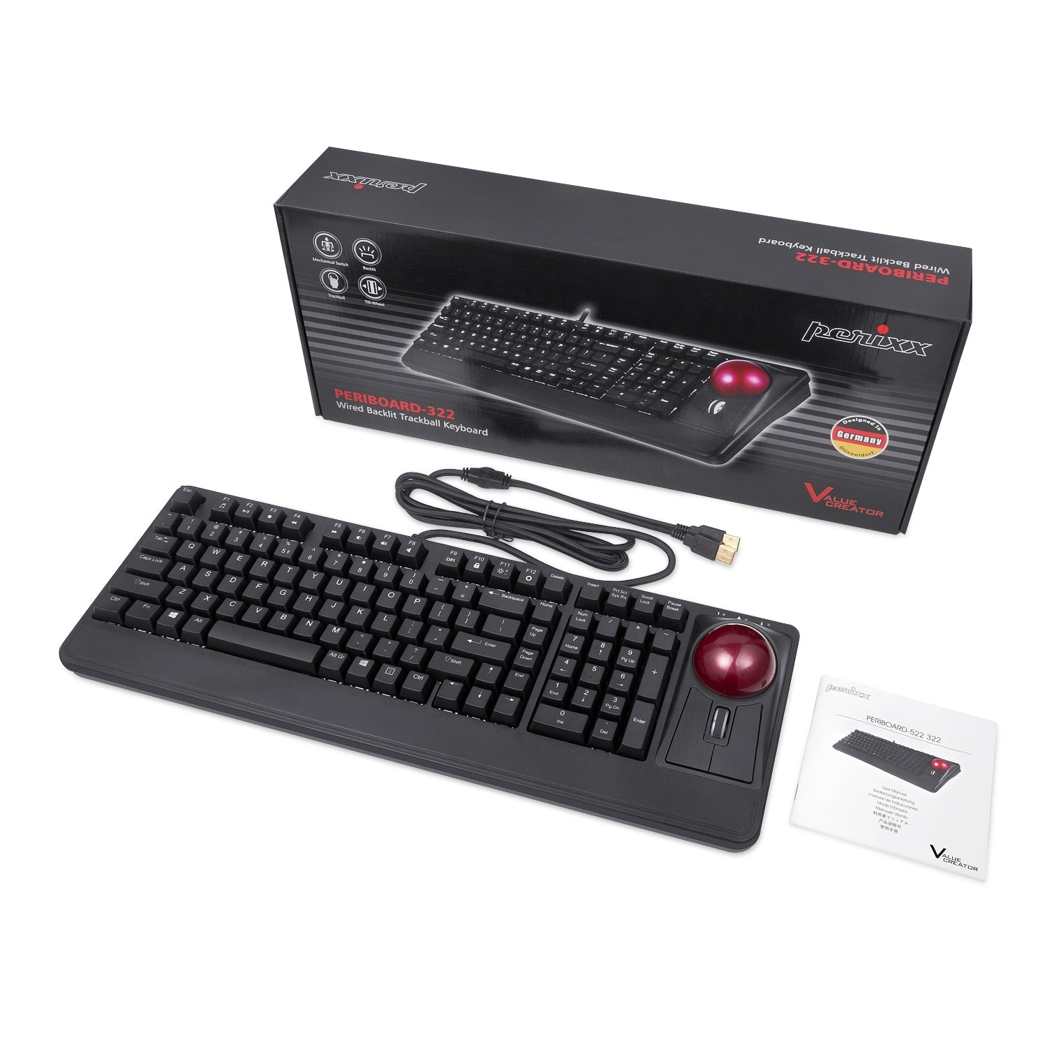 perixx-periboard-322-wired-backlit-trackball-keyboard-with-extra-usb-ports image 7