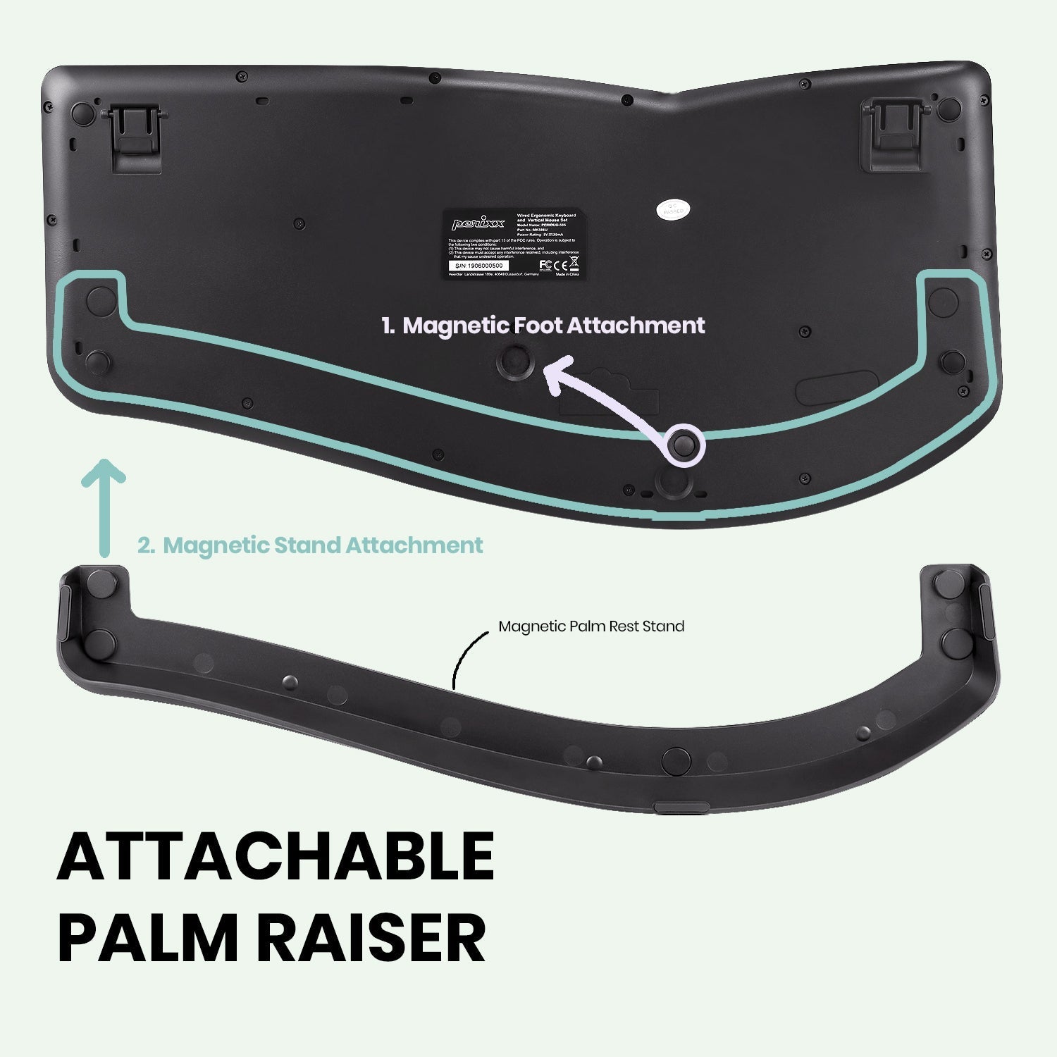 perixx-periboard-330-wired-ergonomic-keyboard-with-split-key-design-adjustable-b image 4