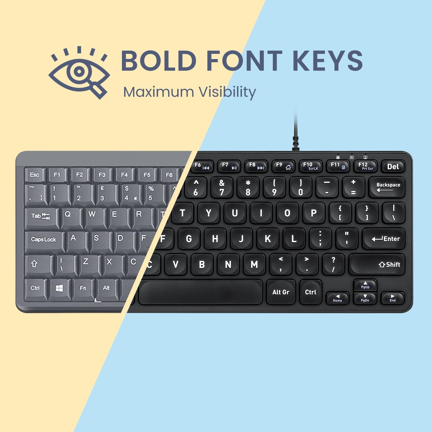 perixx-periboard-432-wired-slim-mini-scissor-keyboard-with-large-print-keys image 2