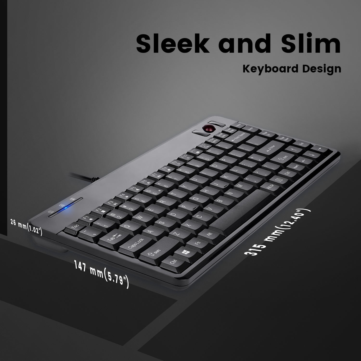 perixx-periboard-505-plus-wired-mini-trackball-keyboard image 3