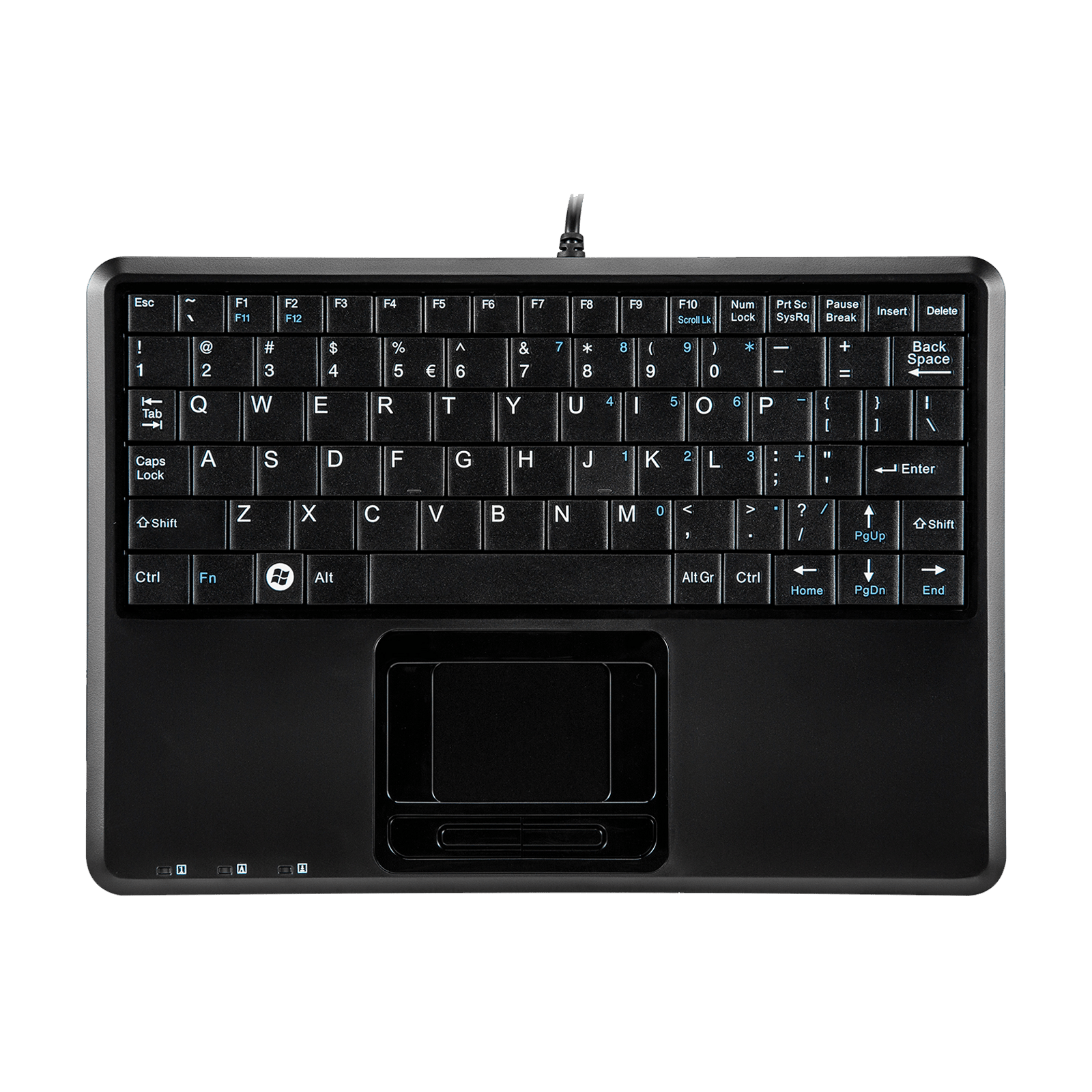 perixx-periboard-510h-wired-compact-touchpad-keyboard-with-usb-ports image 1
