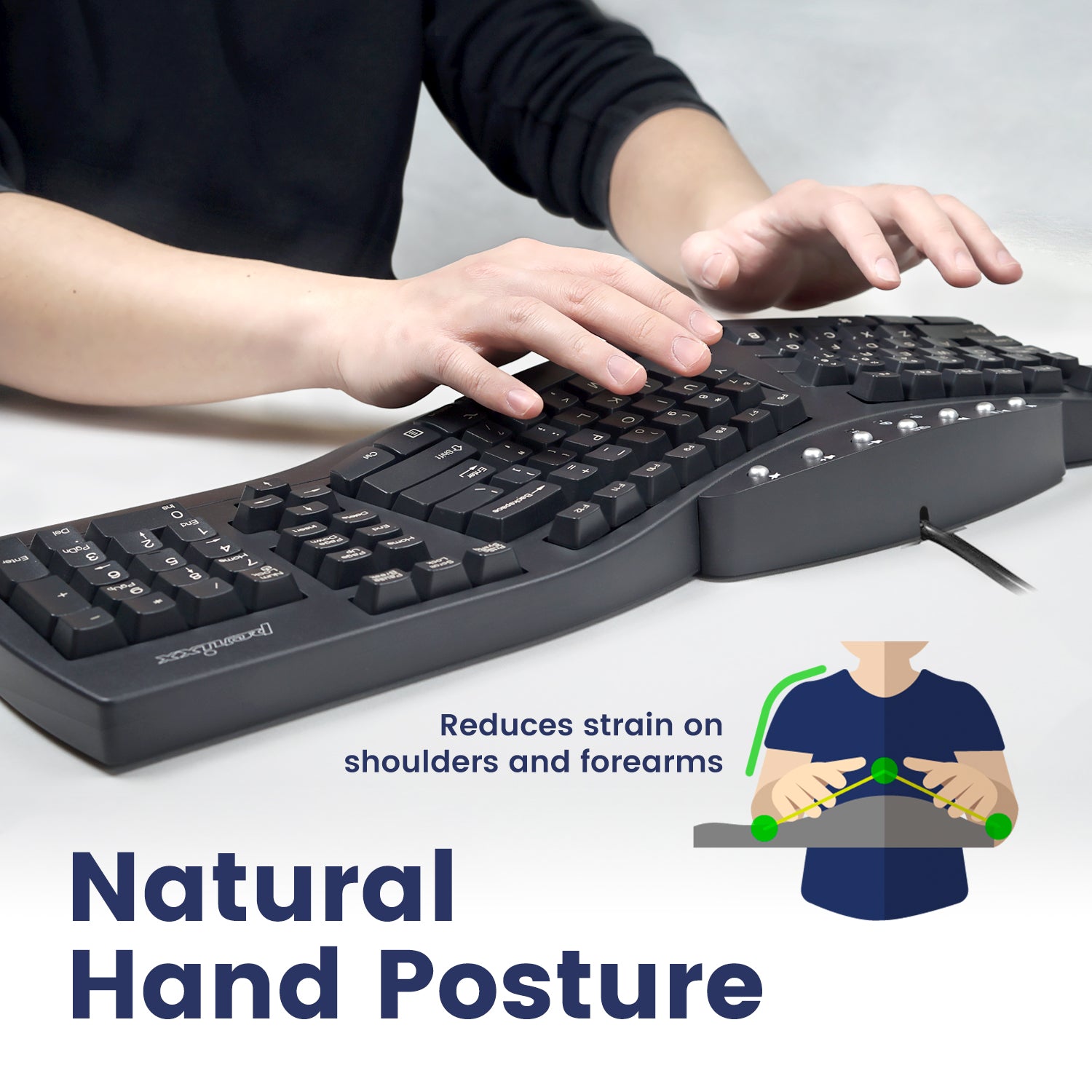 perixx-periboard-512-wired-ergonomic-natural-split-keyboard-full-size-with-integ image 3