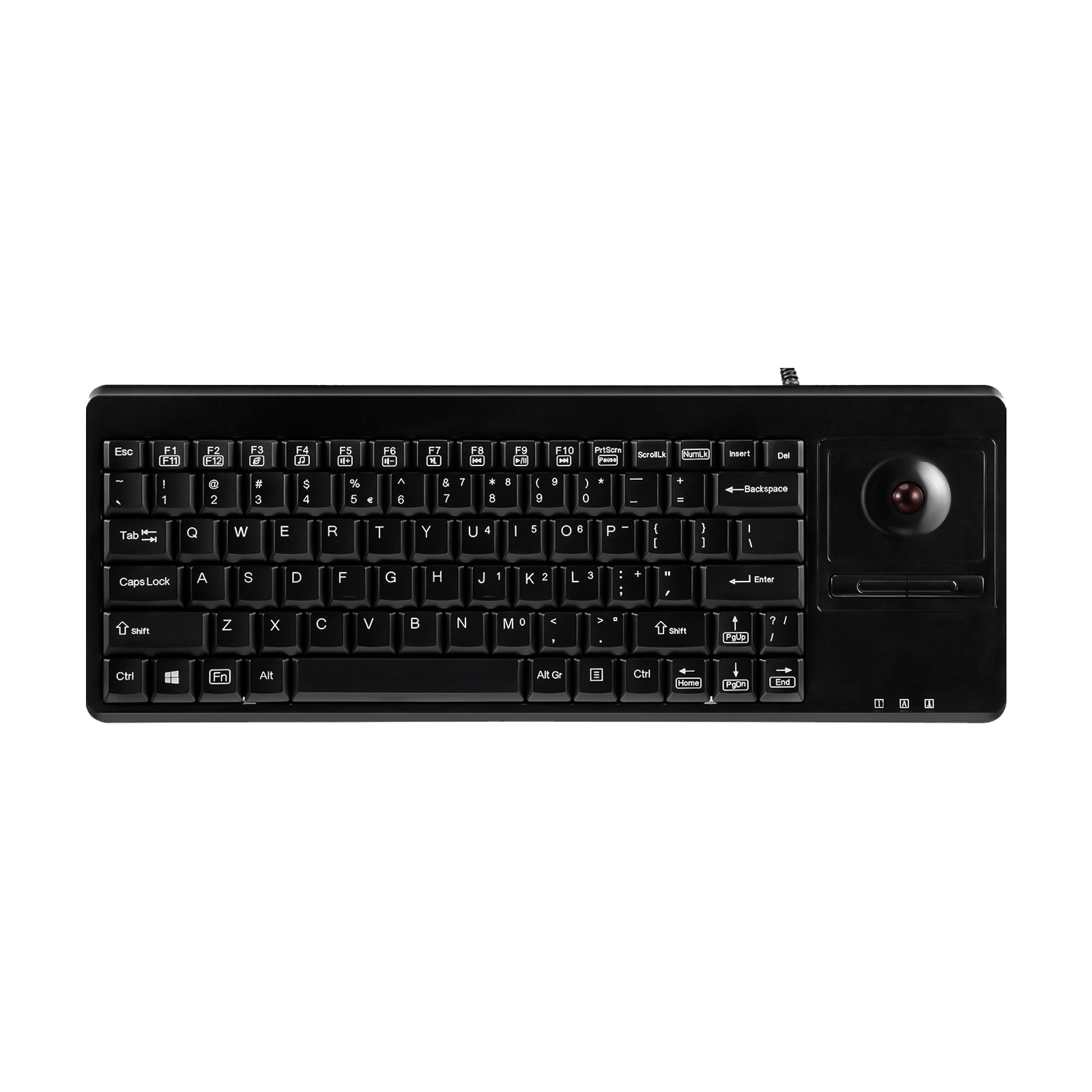 perixx-periboard-514-plus-wired-compact-trackball-keyboard-with-extra-usb-ports image 1