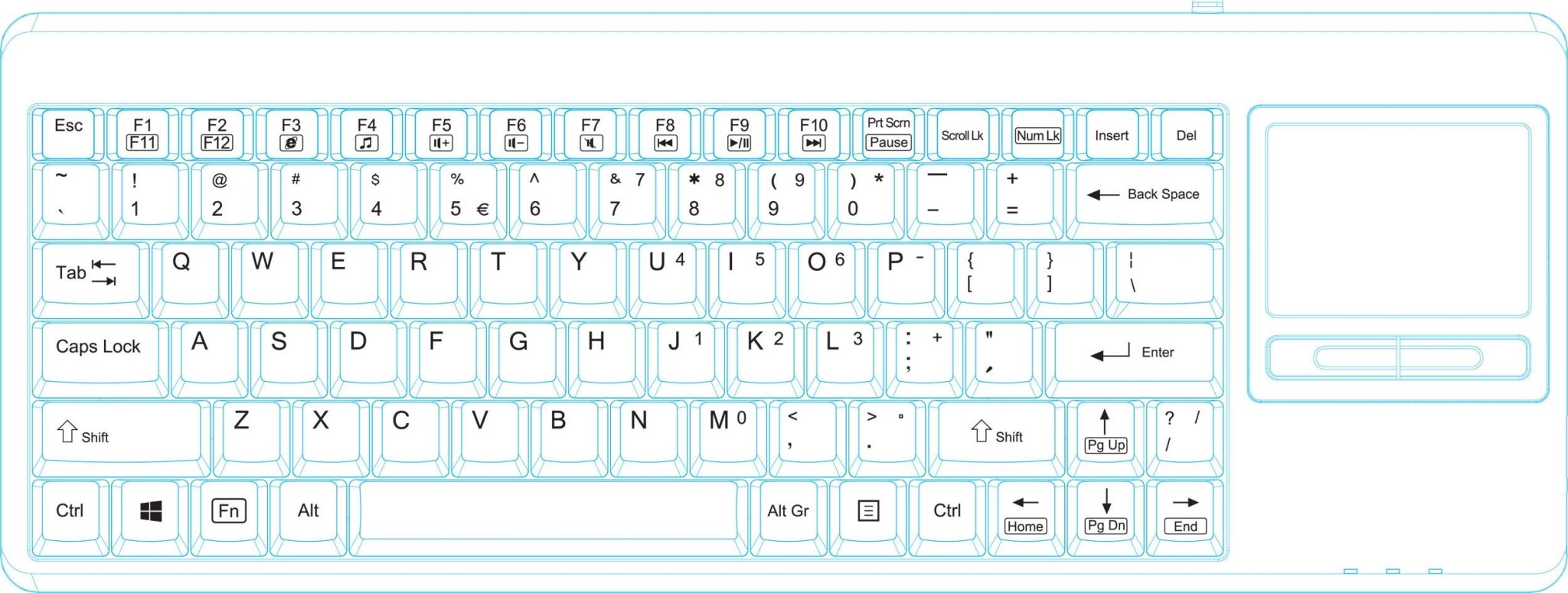 perixx-periboard-515-h-wired-full-size-touchpad-keyboard-with-extra-usb-ports image 5