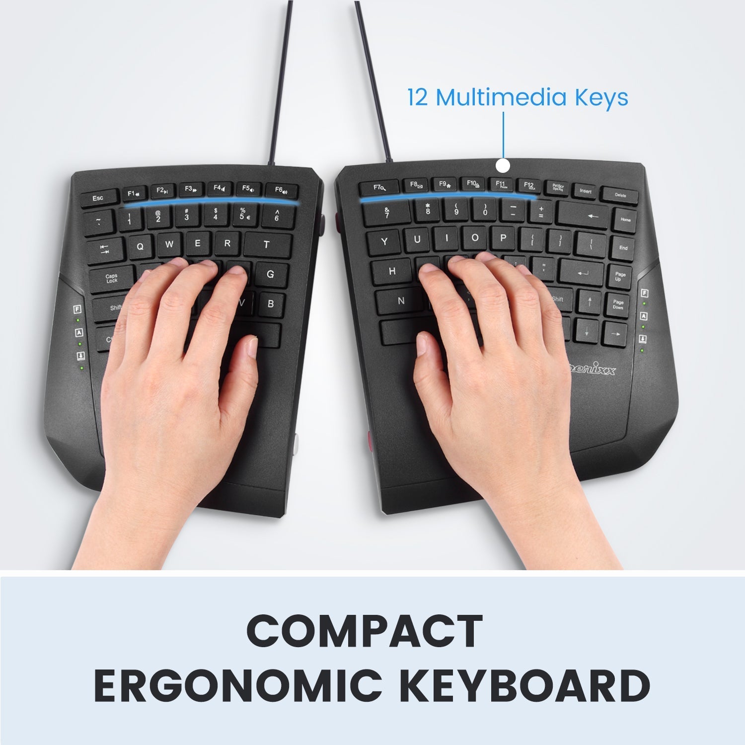 perixx-periboard-524-wired-ergonomic-split-keyboard-with-adjustable-tilt-angle image 2