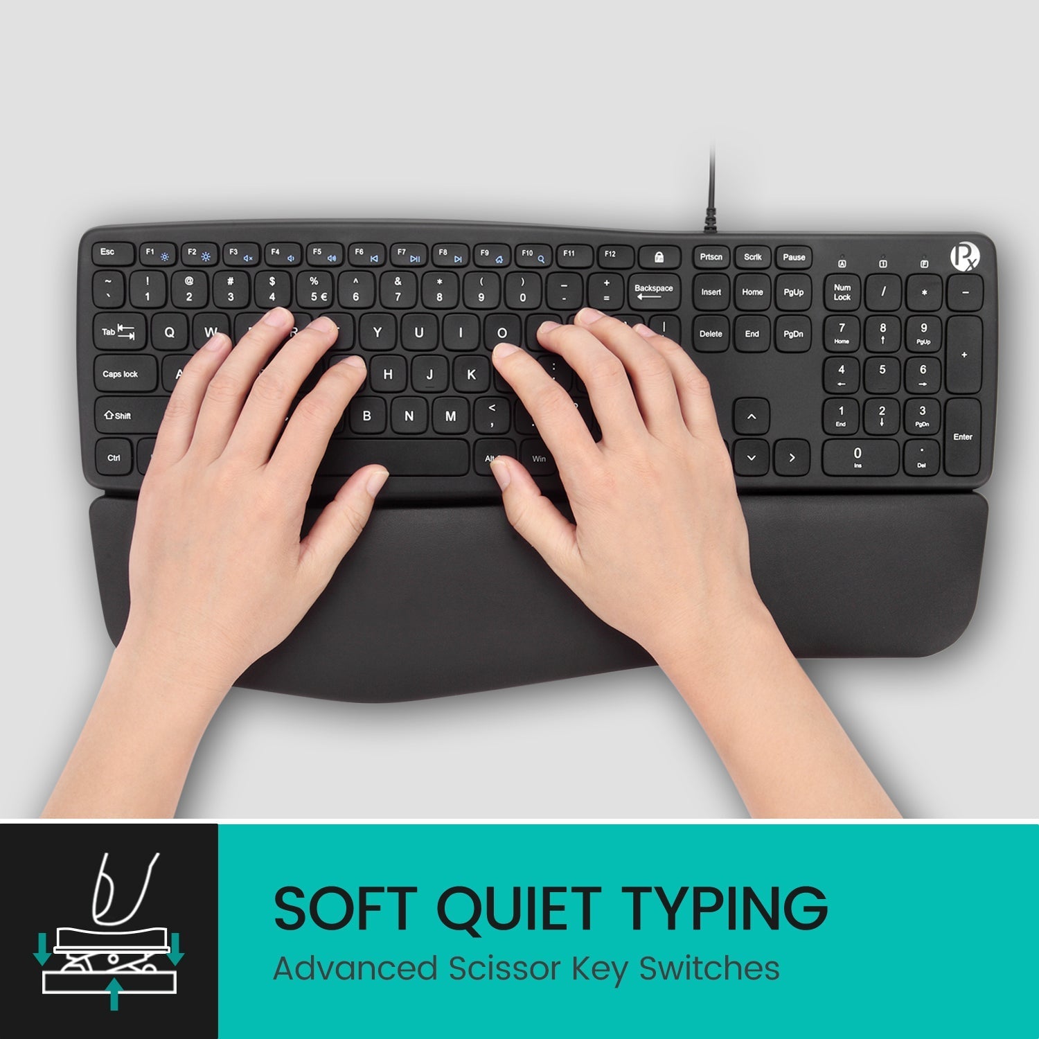 perixx-periboard-527-wired-ergonomic-usb-keyboard-with-detachable-wrist-rest image 5