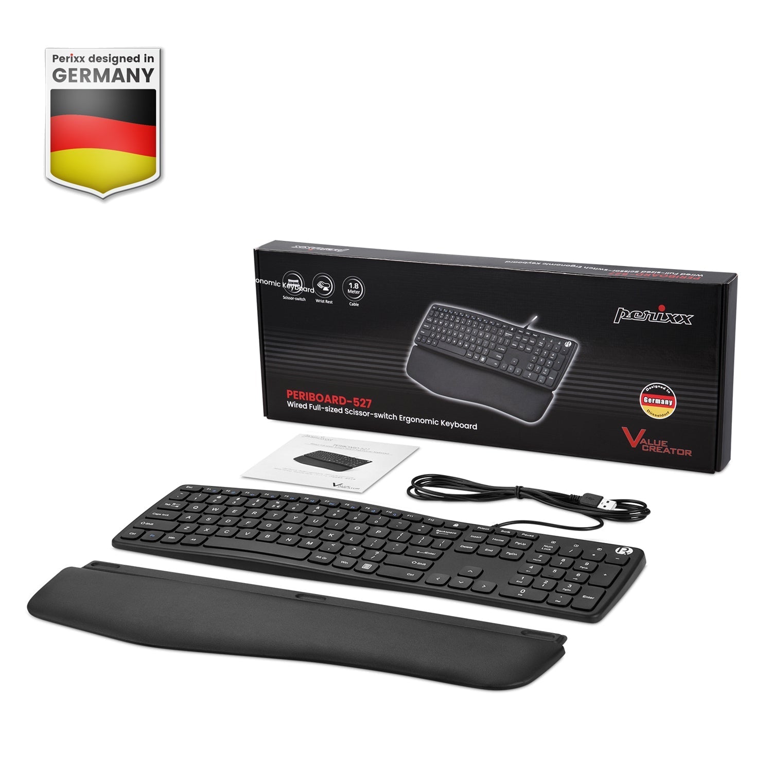 perixx-periboard-527-wired-ergonomic-usb-keyboard-with-detachable-wrist-rest image 7