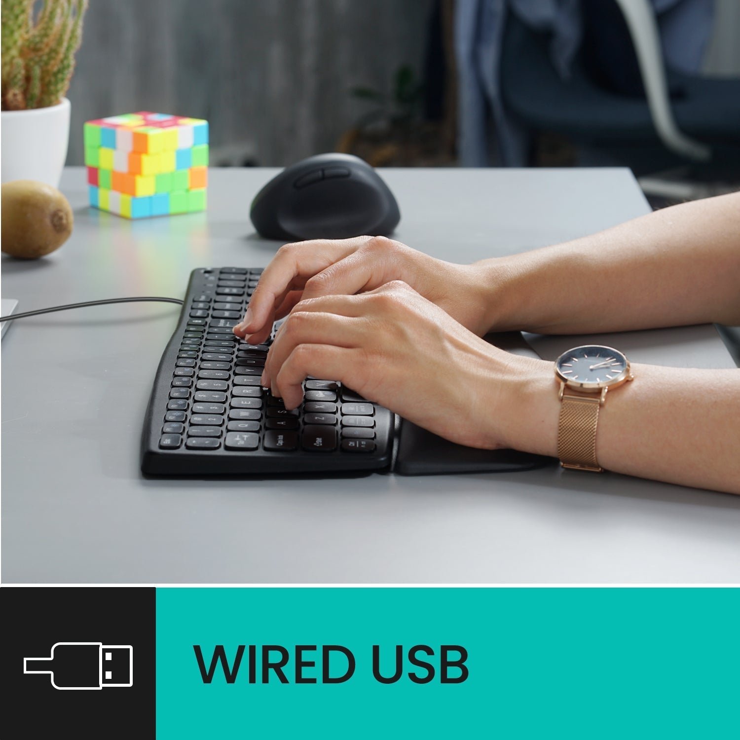 perixx-periboard-527-wired-ergonomic-usb-keyboard-with-detachable-wrist-rest image 2