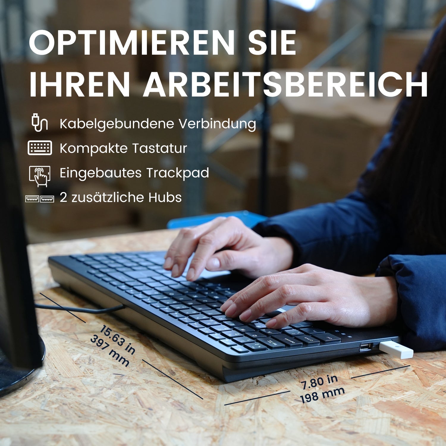 perixx-periboard-534-wired-compact-keyboard-with-touchpad-and-usb-hubs image 2