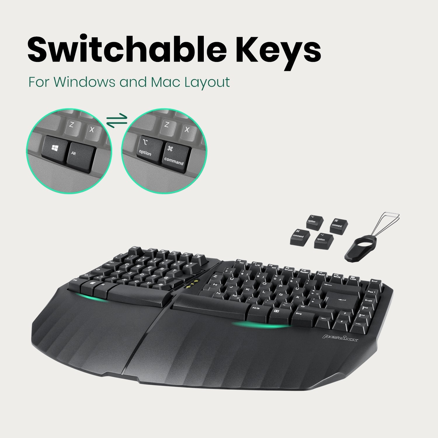 perixx-periboard-613-wireless-ergonomic-compact-split-keyboard-with-bluetooth-an image 5