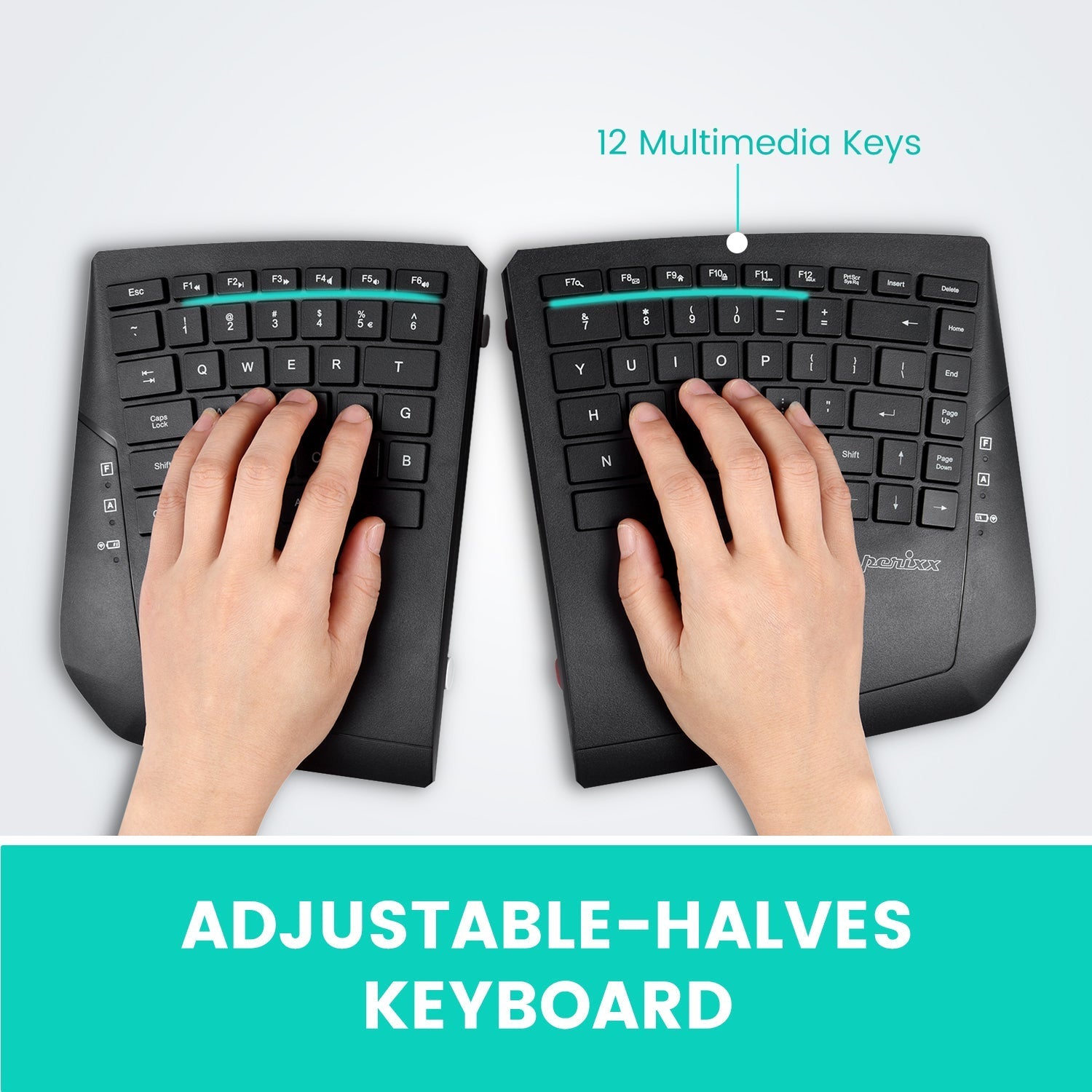 perixx-periboard-624-wireless-ergonomic-split-keyboard-with-adjustable-tilt-angl image 4