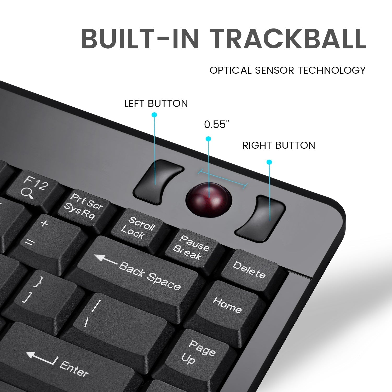 perixx-periboard-706-wireless-mini-trackball-keyboard-with-built-in-optical-trac image 2