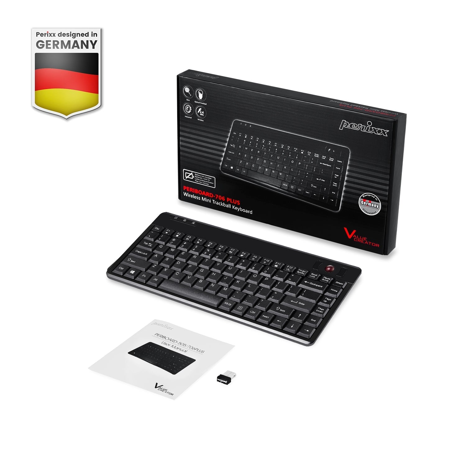 perixx-periboard-706-wireless-mini-trackball-keyboard-with-built-in-optical-trac image 8