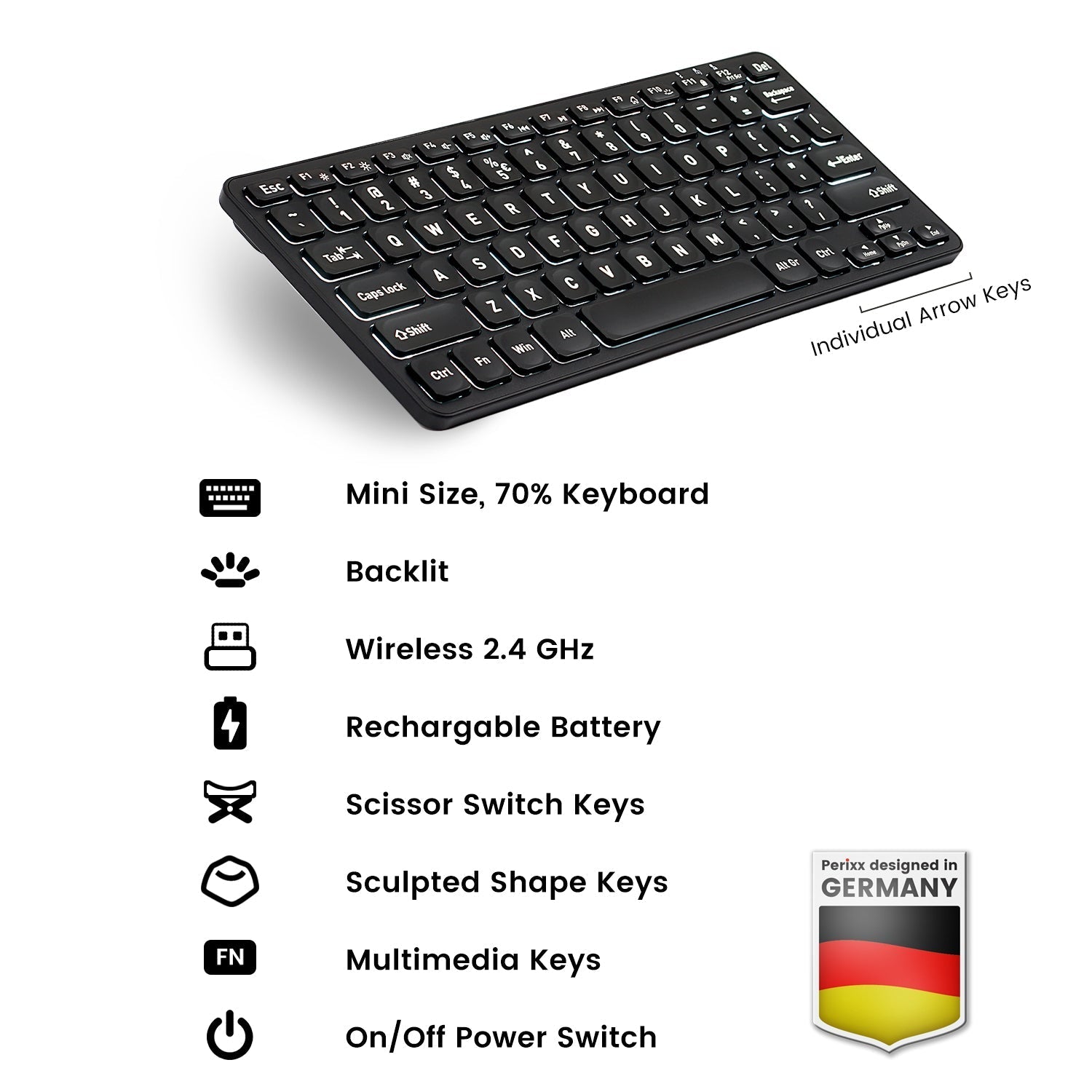 perixx-periboard-732-wireless-mini-keyboard-with-white-backlighting image 2
