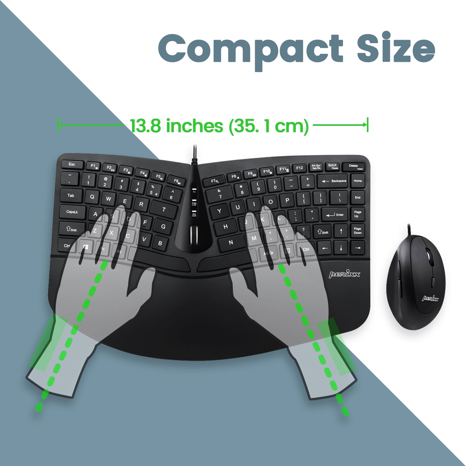 perixx-periduo-406-wired-mini-ergonomic-keyboard-and-vertical-mouse-combo image 2