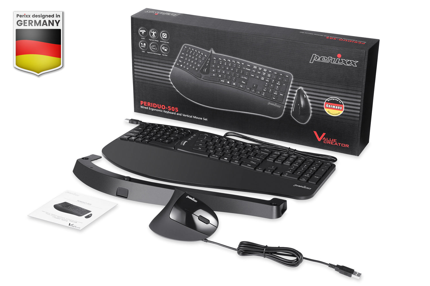 perixx-periduo-505-wired-full-sized-ergonomic-keyboard-and-vertical-mouse-combo image 8