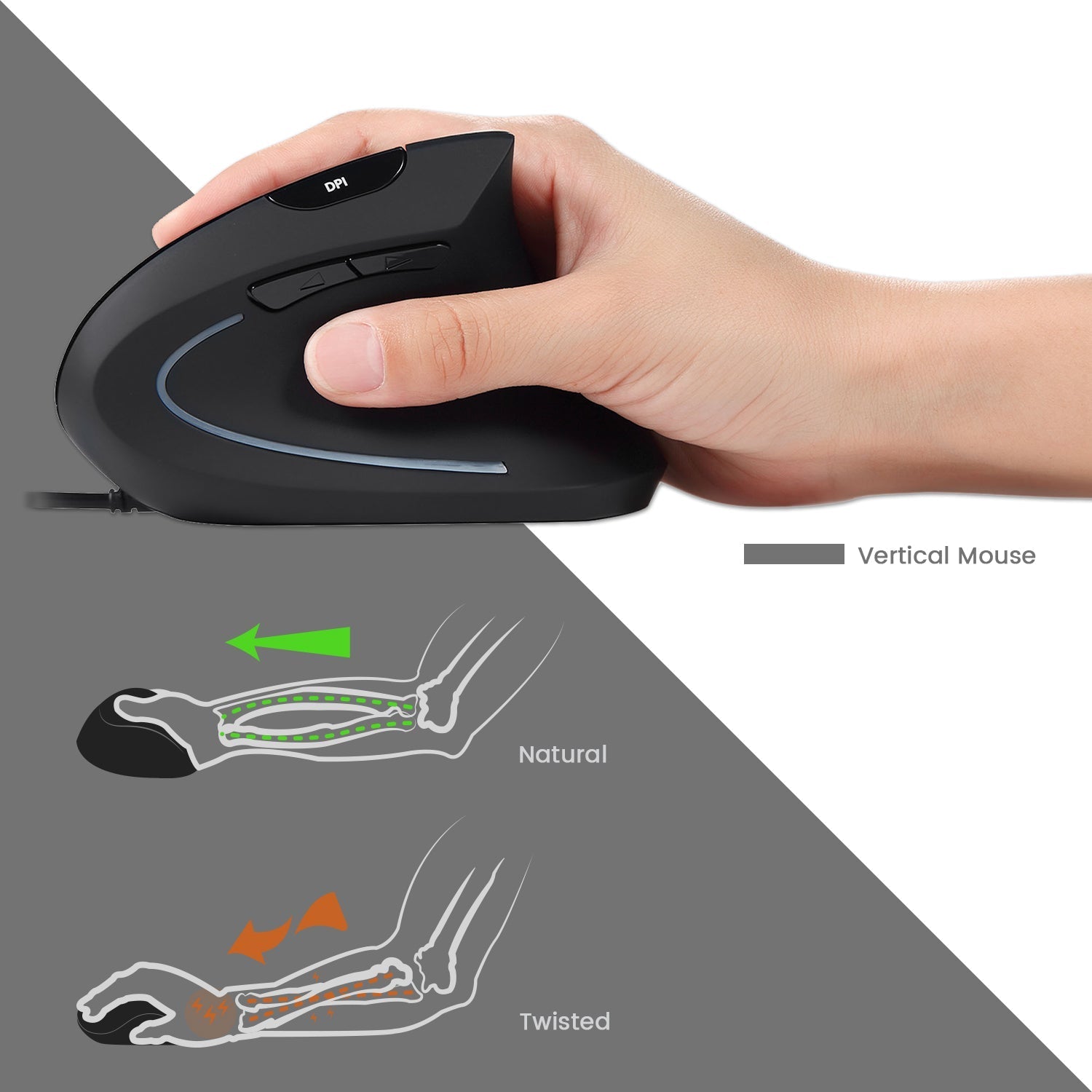 perixx-periduo-505-wired-full-sized-ergonomic-keyboard-and-vertical-mouse-combo image 4