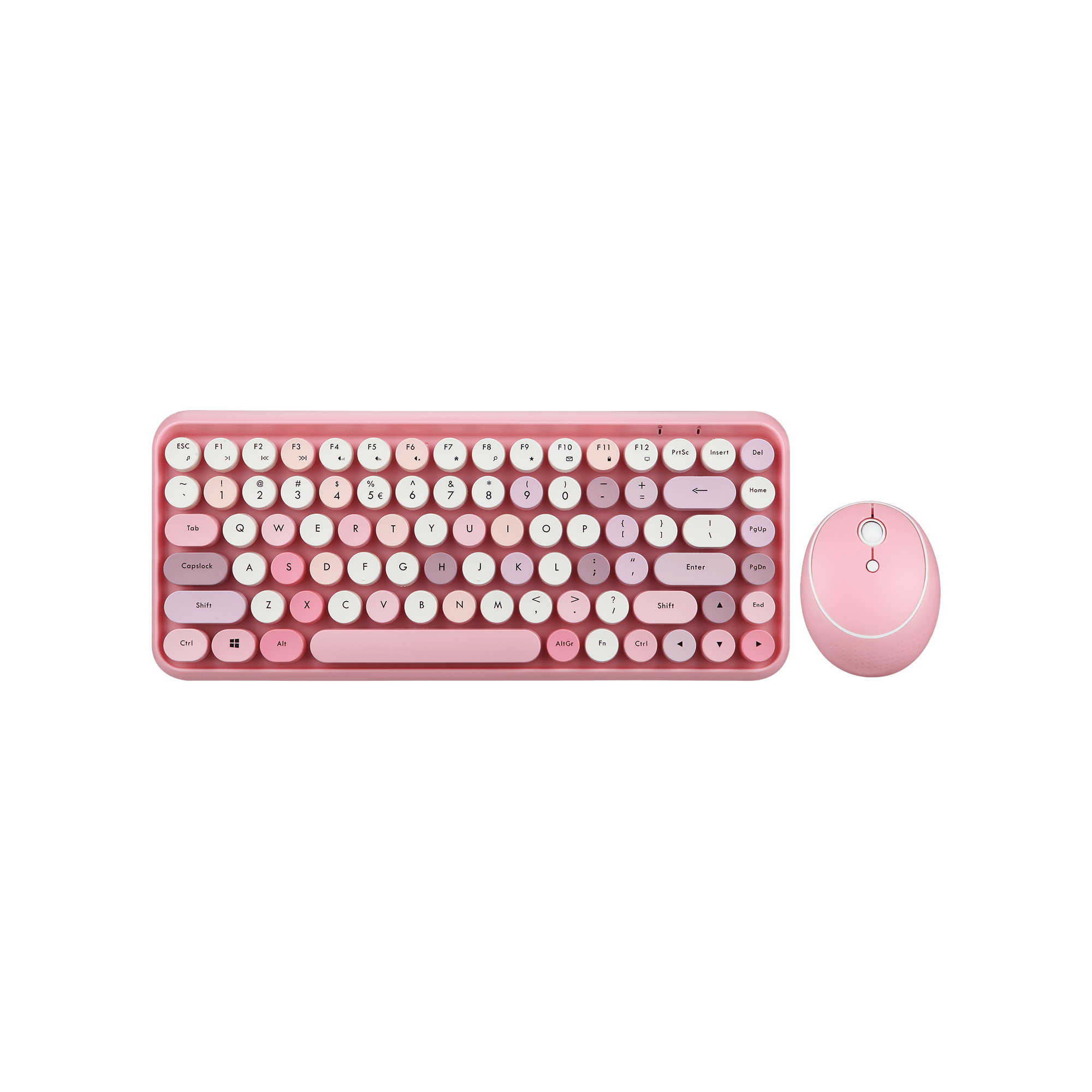 perixx-periduo-713-wireless-vintage-pink-mini-keyboard-and-mouse-combo image 1