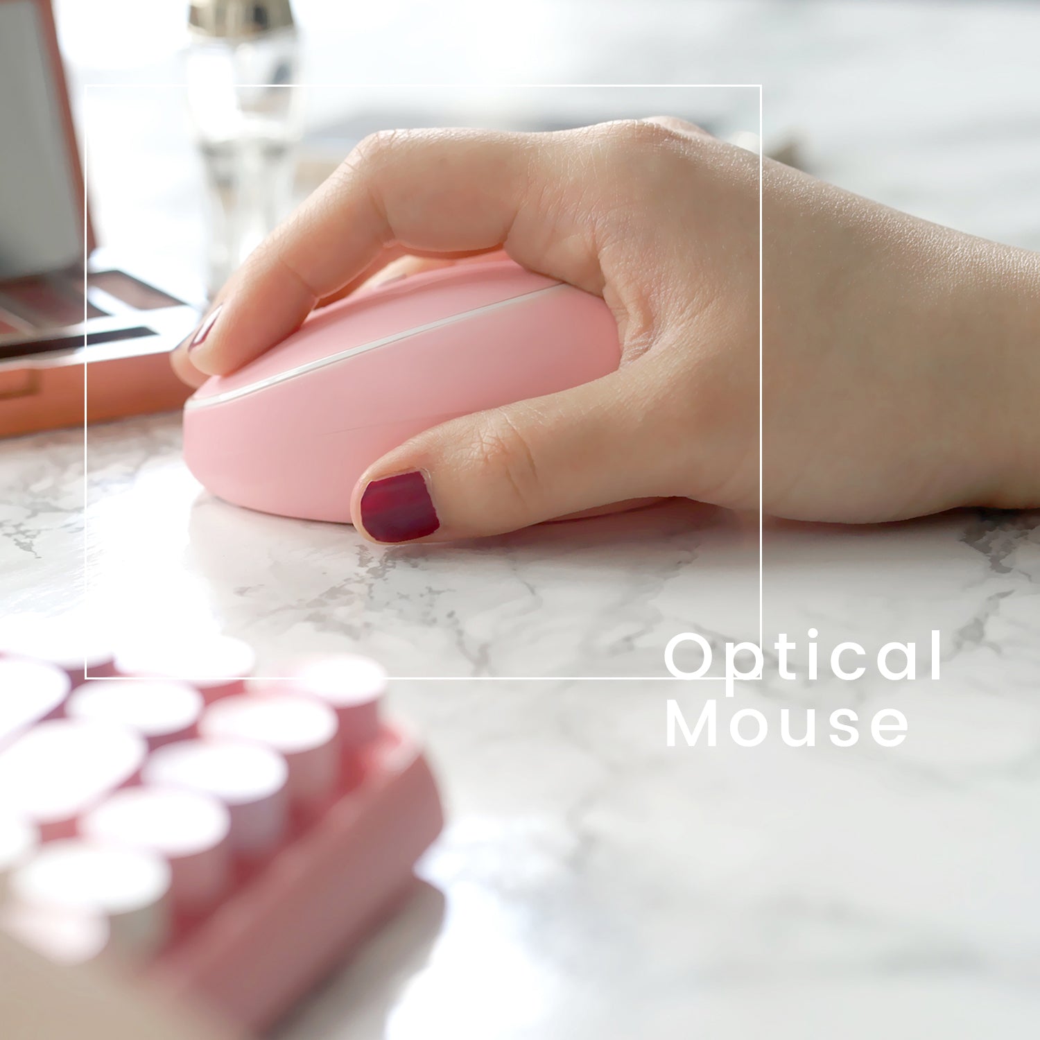perixx-periduo-713-wireless-vintage-pink-mini-keyboard-and-mouse-combo image 7