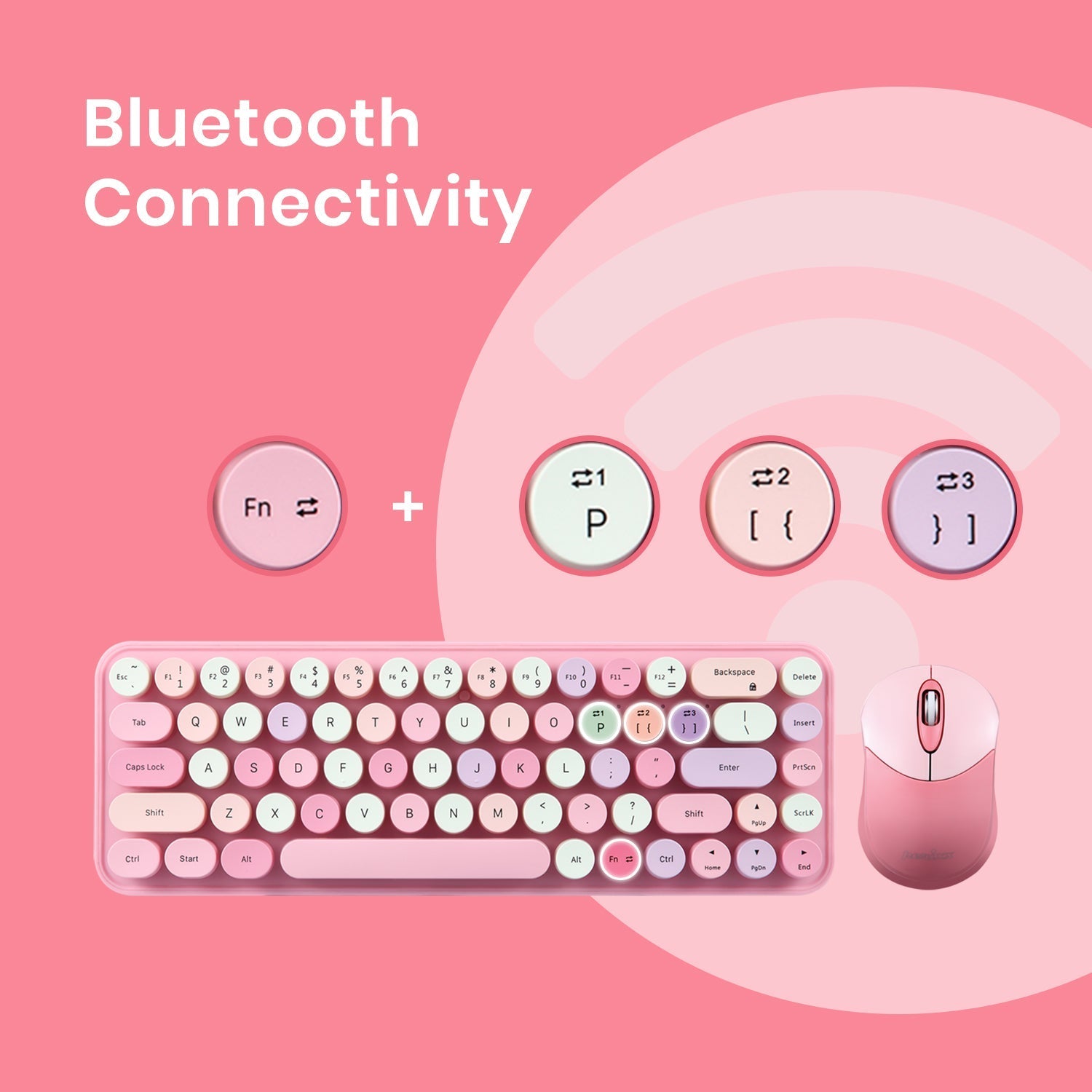 perixx-periduo-802-bluetooth-mini-keyboard-and-mouse-combo-with-retro-round-key- image 3