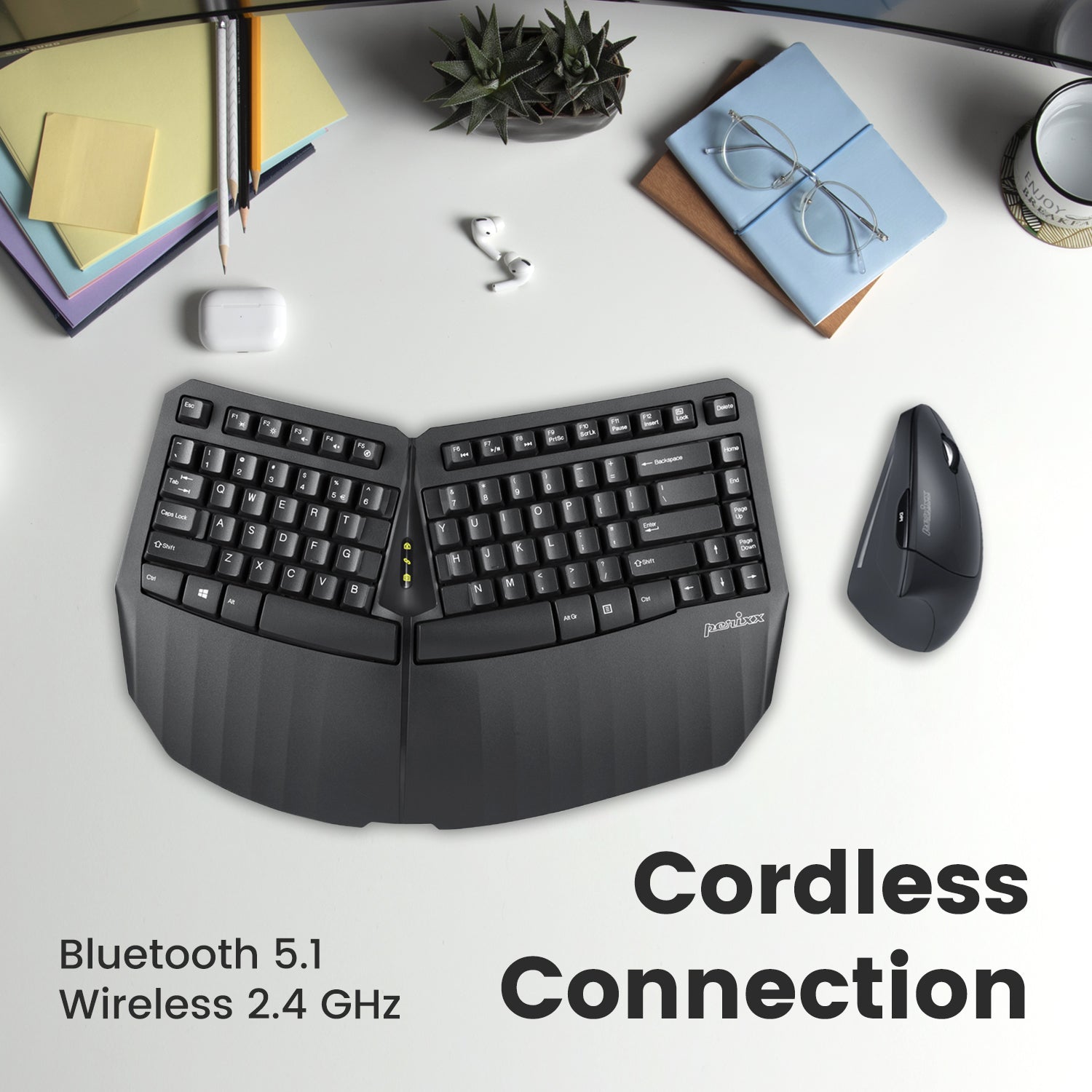 perixx-periduo-813-wireless-compact-ergonomic-keyboard-and-vertical-mouse-combo- image 5