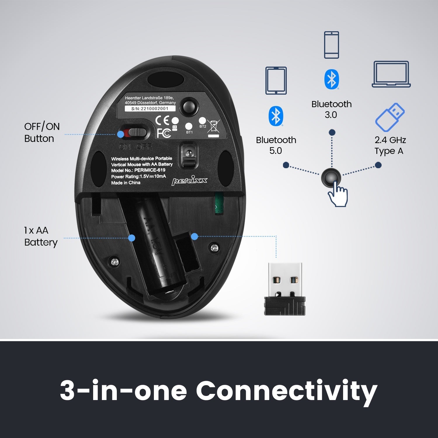 perixx-perimice-619-wireless-ergonomic-vertical-mouse-with-silent-click-and-smal image 3