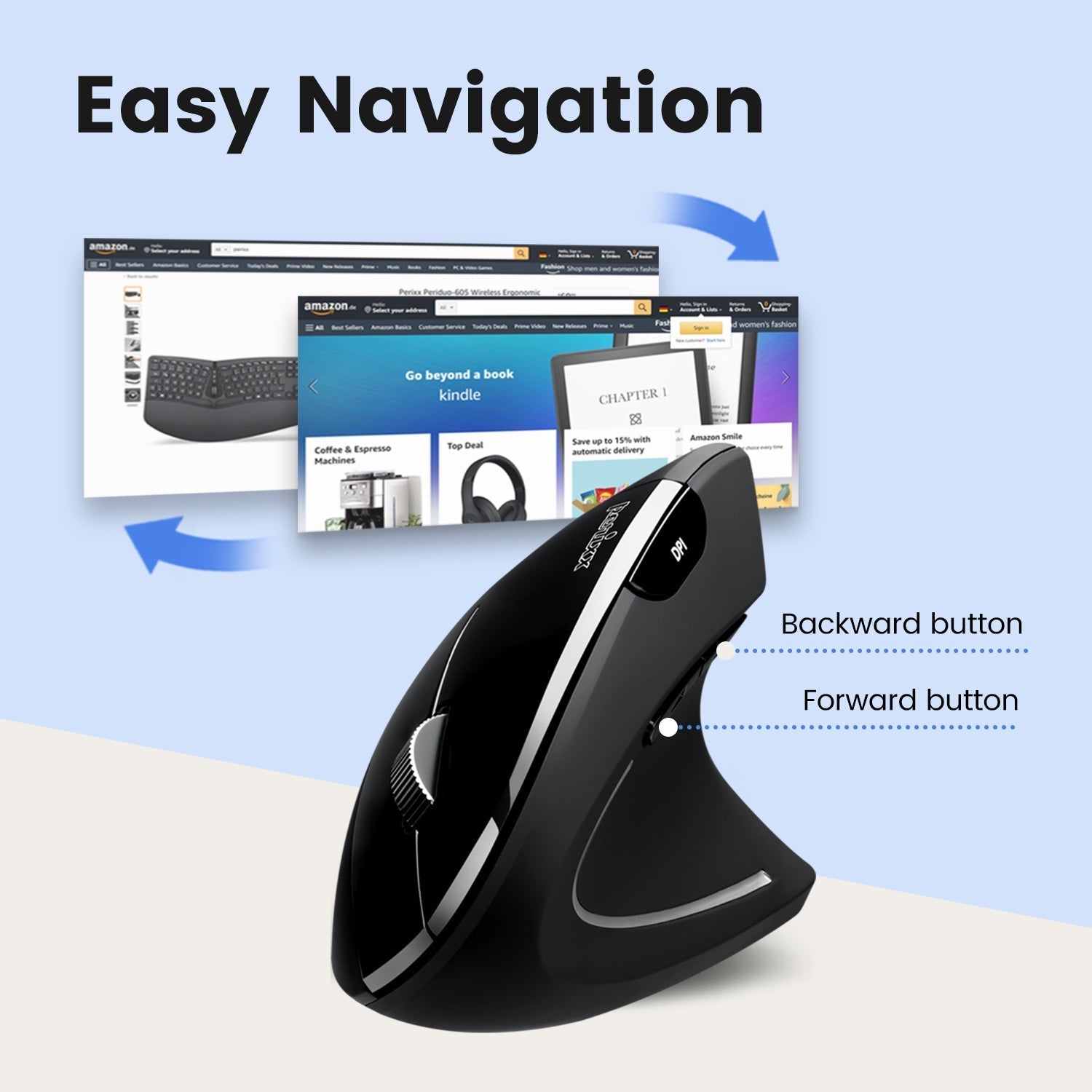 perixx-perimice-813-wireless-ergonomic-vertical-mouse-with-bluetooth-and-2-4ghz- image 3