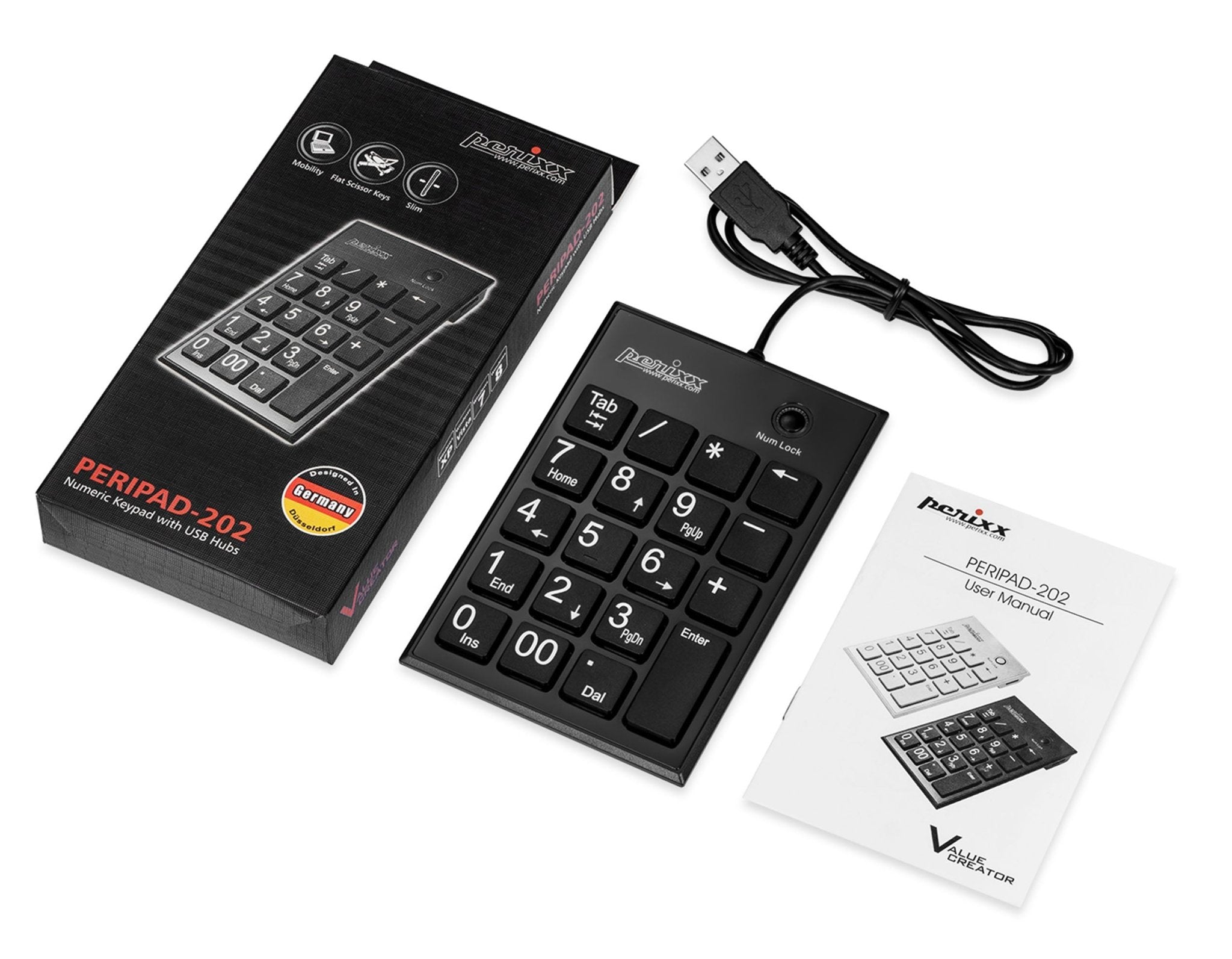 perixx-peripad-202-wired-numeric-keypad-with-scissor-keys-and-built-in-usb-hub image 5