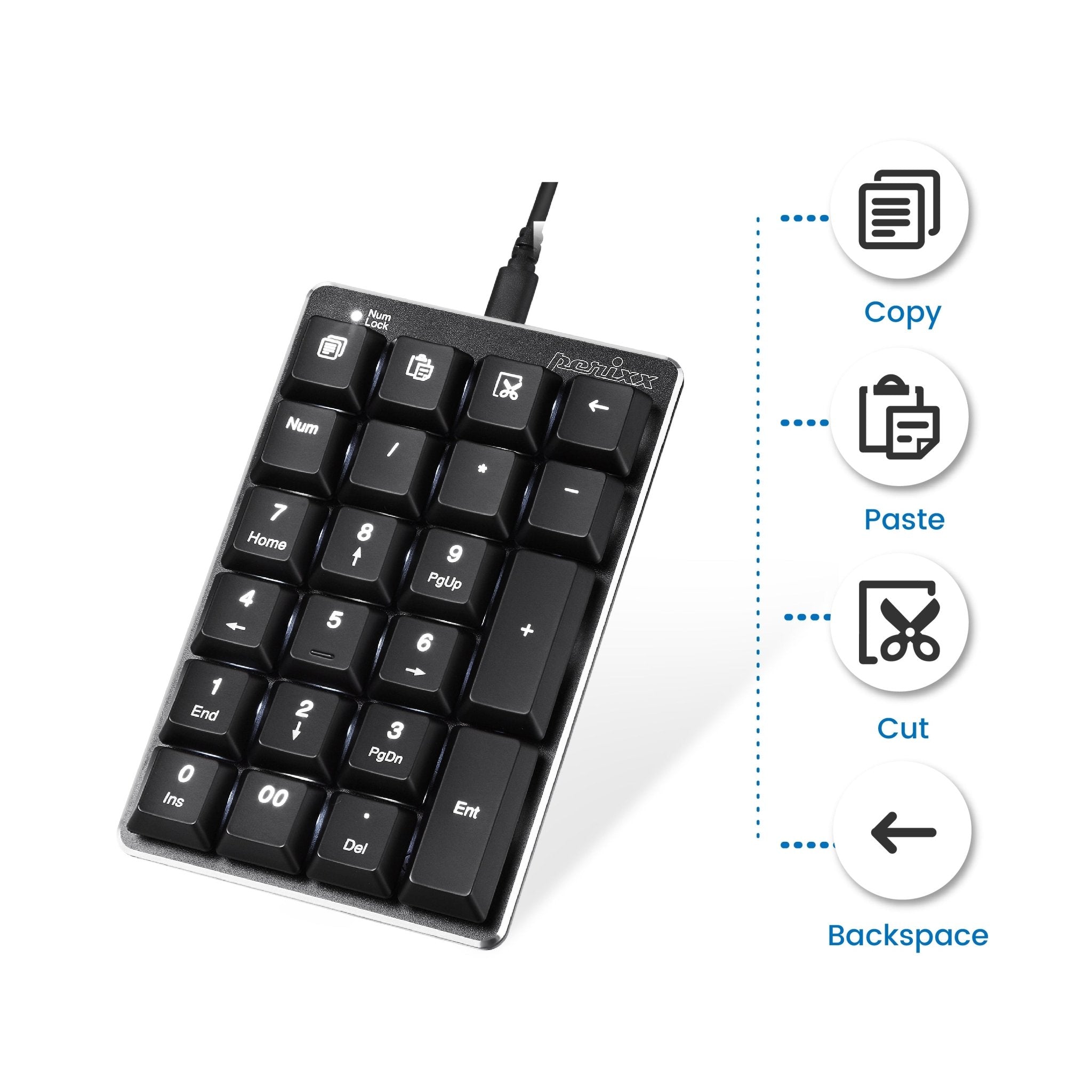 perixx-peripad-303-wired-backlit-mechanical-numeric-keypad-with-4-hotkeys image 4