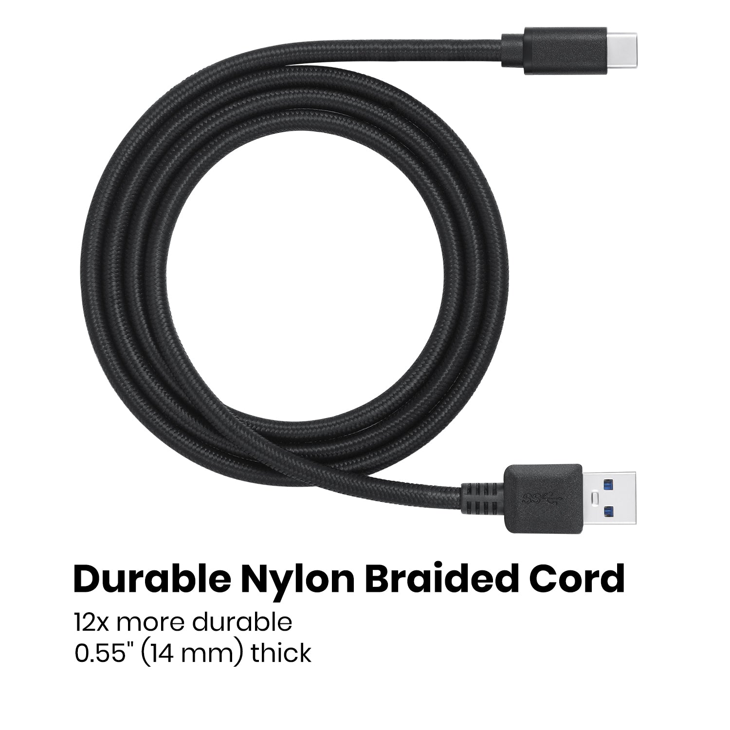 perixx-peripro-407-usb-c-to-usb-a-braided-cable-adapter-usb-3-0-high-speed-data- image 4