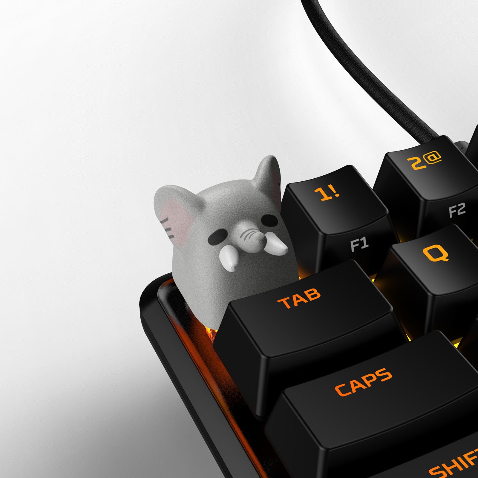 hyperx-hx3d-safari-elephant-keycap-3d-printed-artisan-keycap-for-mechanical-keyb image 1