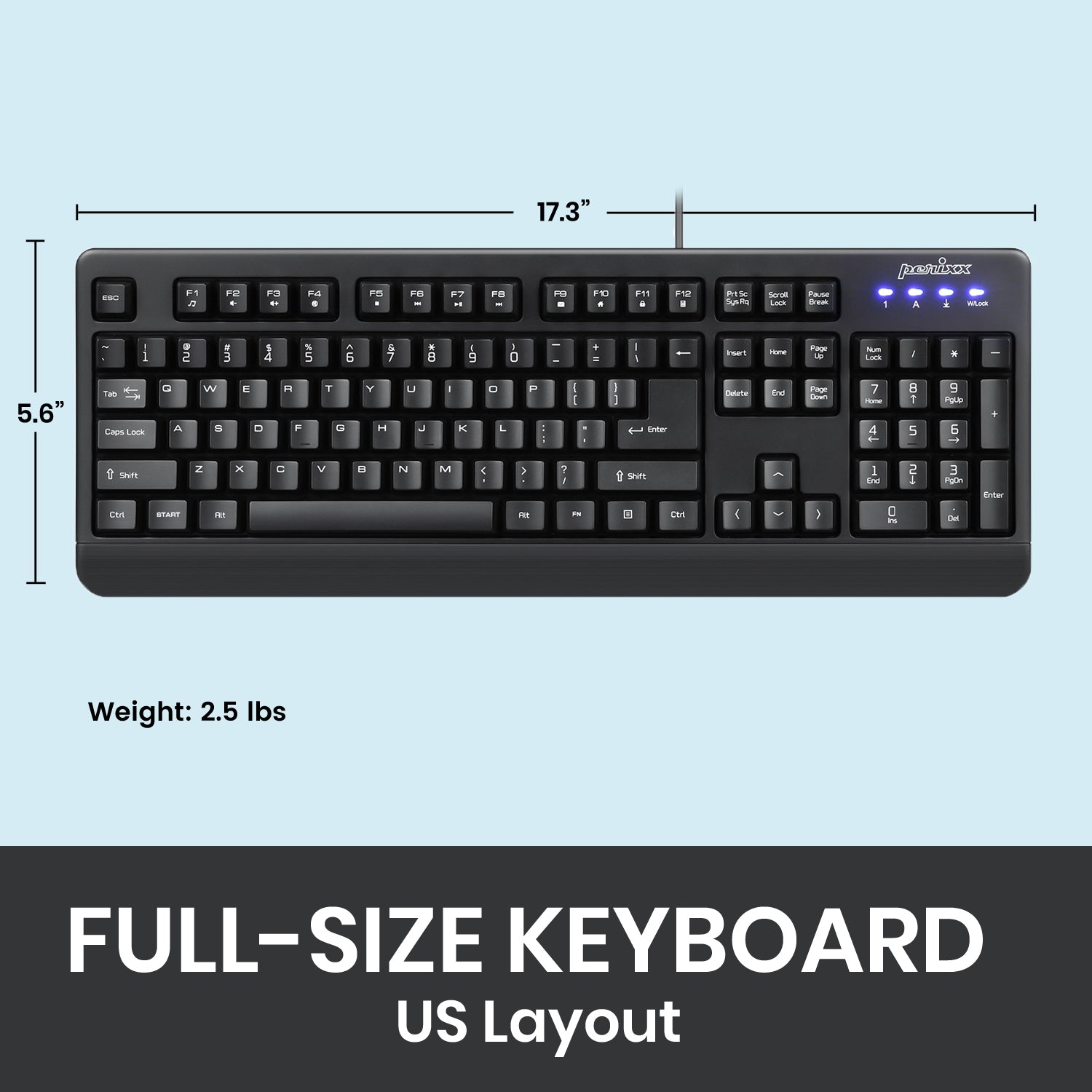 perixx-periboard-517-wired-ip65-waterproof-dustproof-keyboard image 6